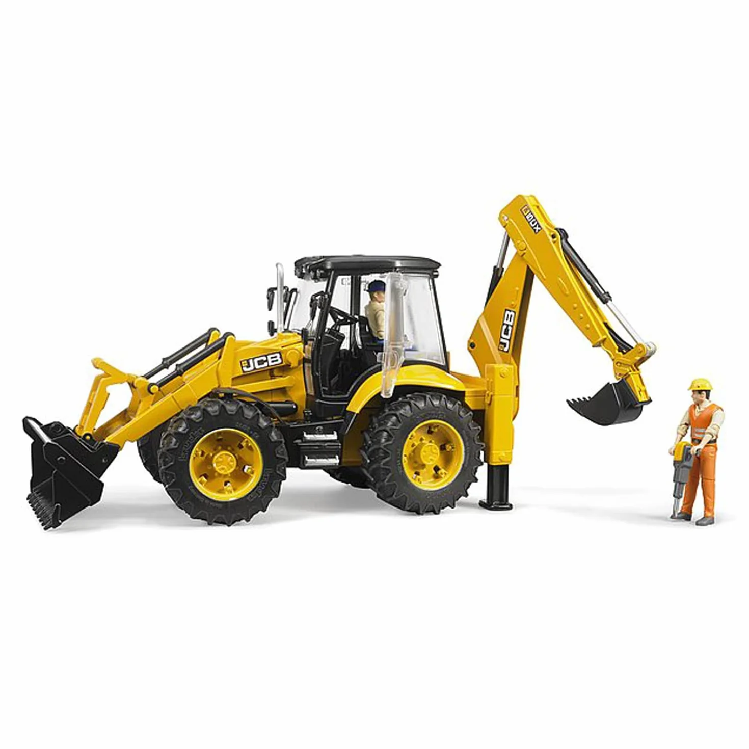 bruder 02454 - Koparka JCB 5CX eco - 1:16 Pojazd budowlany, Plac budowy, Łyżka, Koparka, Robotnik, bworld, Maszyna budowlana, Zabawka