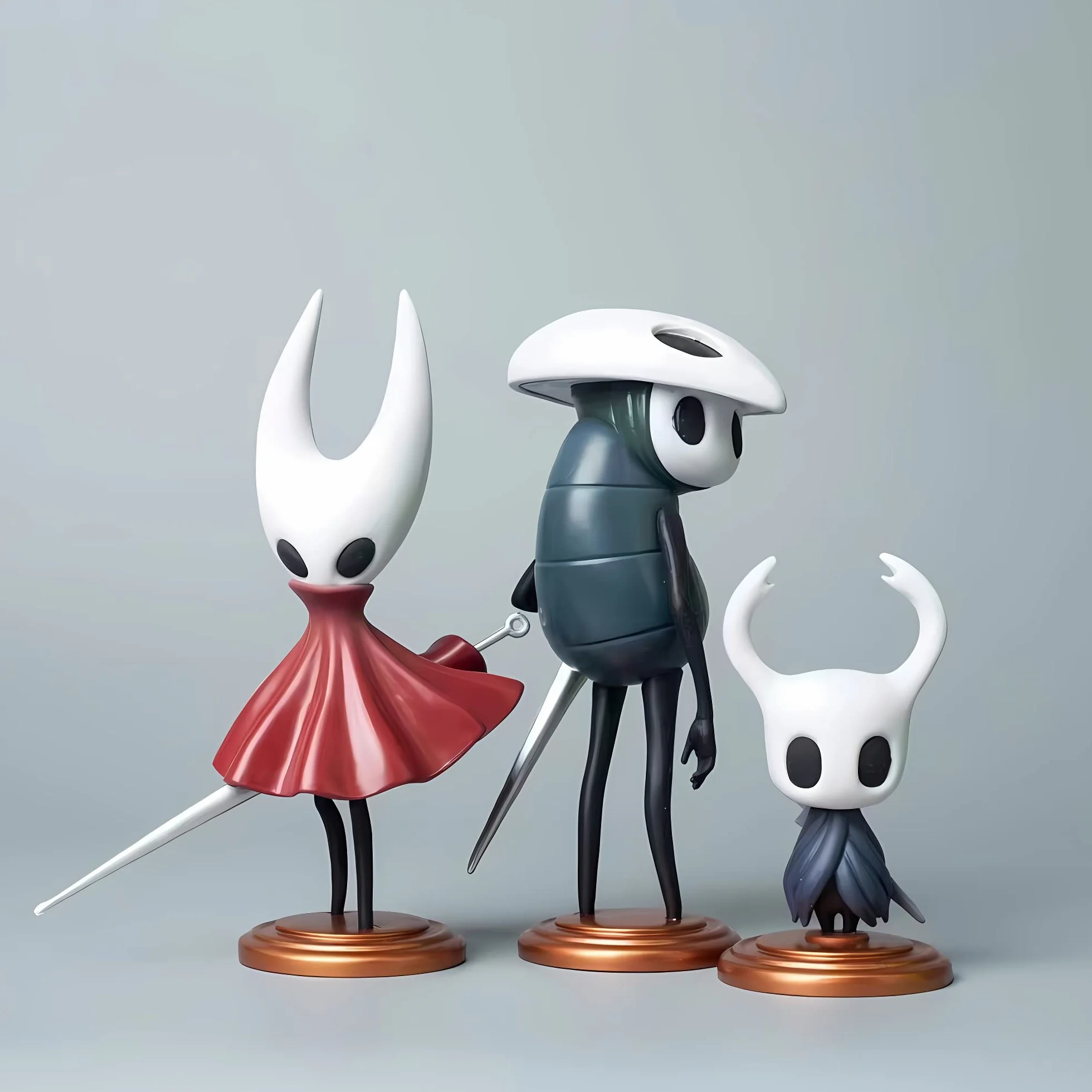 3 szt. Hollow Silksong Hornet-Can figurka anime, śliczne figurki, Hollow Hornet-Can, miniaturowe figurki, model dekoracyjny PCW