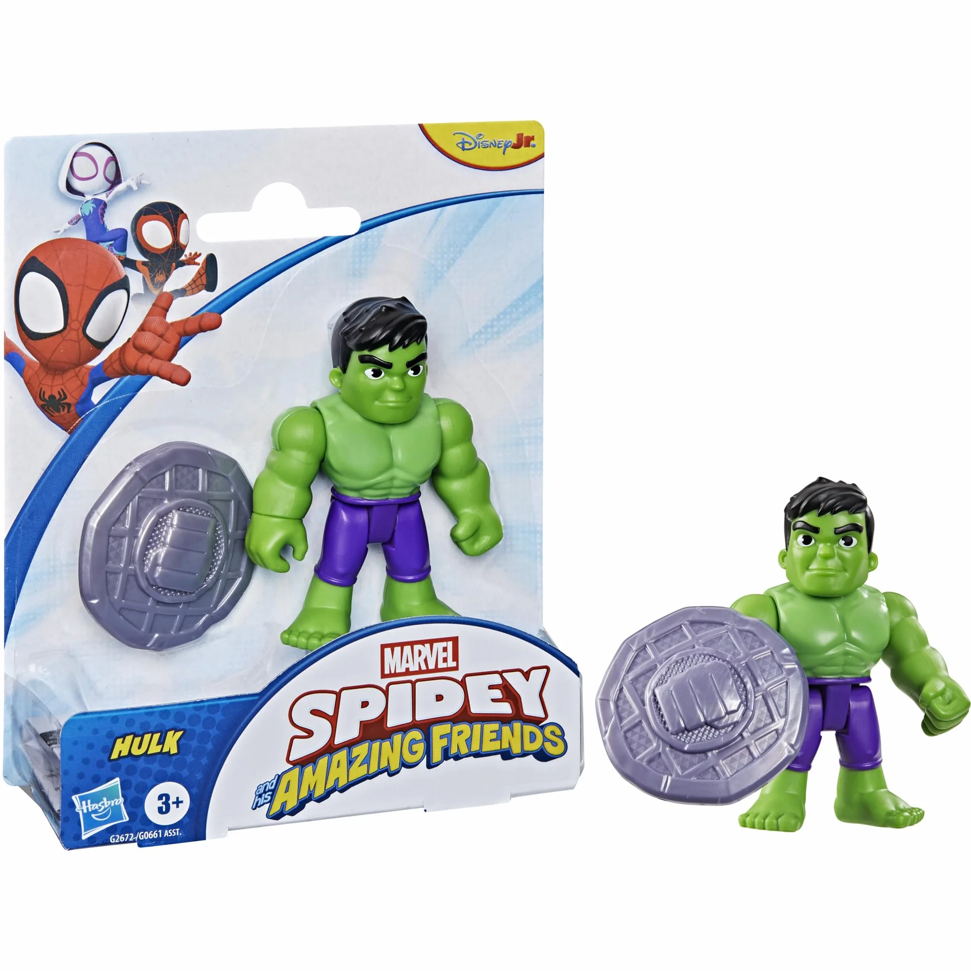 Hulk z serialu ""Spidey i super-kumple"" Marvela, zabawka z dodatkiem, figurki w skali 7,6 cm, zabawki z superbohaterami dla dzieci, wiek: od 3 lat