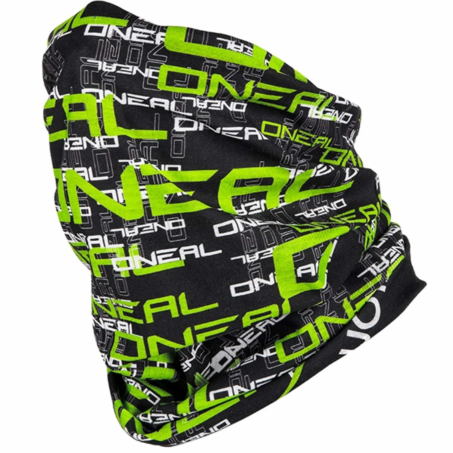 O'NEAL | chusta na szyję | chusta górska | MX MTB | nieobrębiona, dla lepszego komfortu noszenia, elastyczny materiał | ocieplacz na szyję | unisex | czarny zielony | jeden rozmiar dla wszystkich