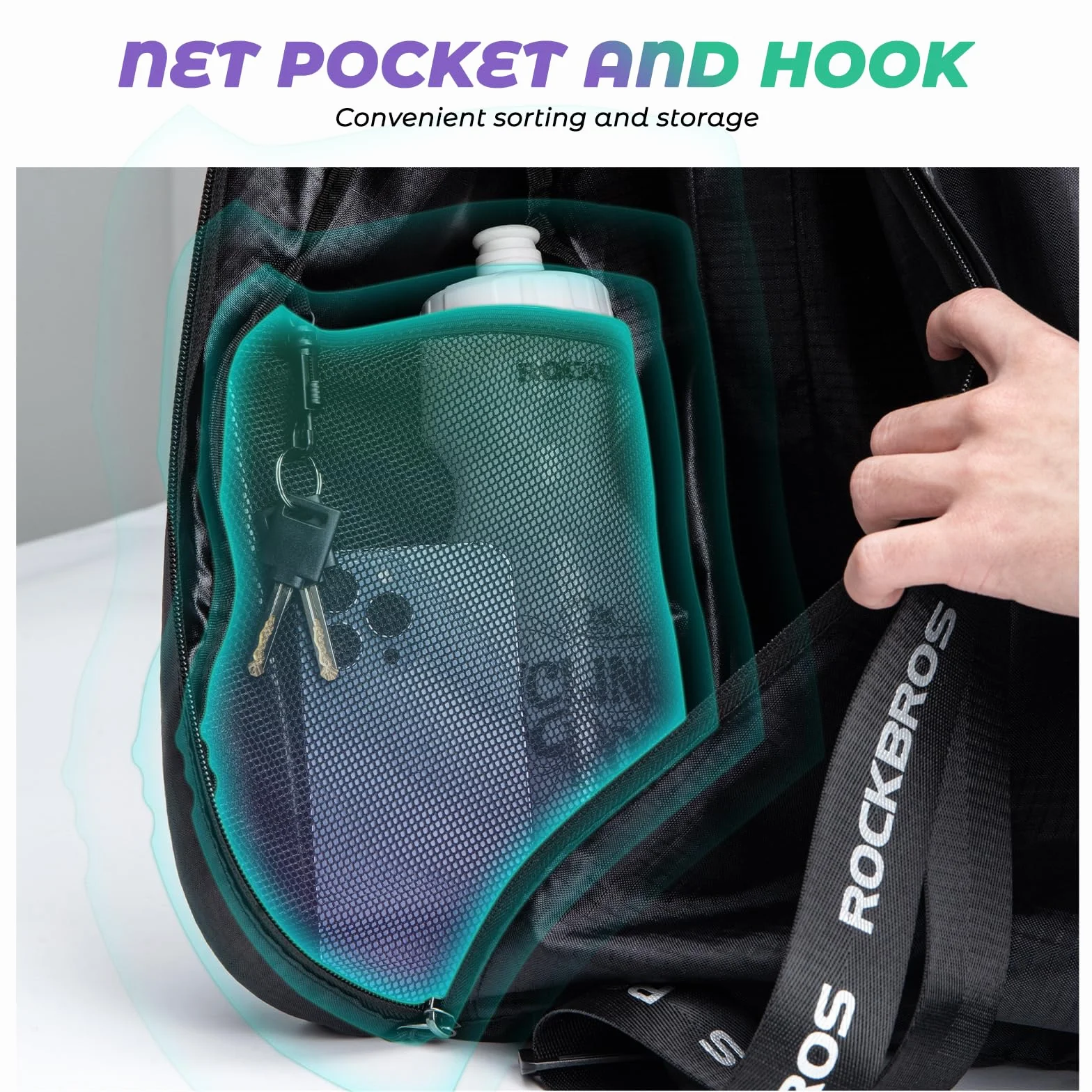 ROCKBROS Torba na Kask Motocyklowy 6-7L/15L Plecak na Hełm z Regulowanym Paskiem na Ramię 63-105cm Odblaskowa Przenośna Torba na Hełm Motocyklowy Kask Rowerowy Kask do Koszykówki