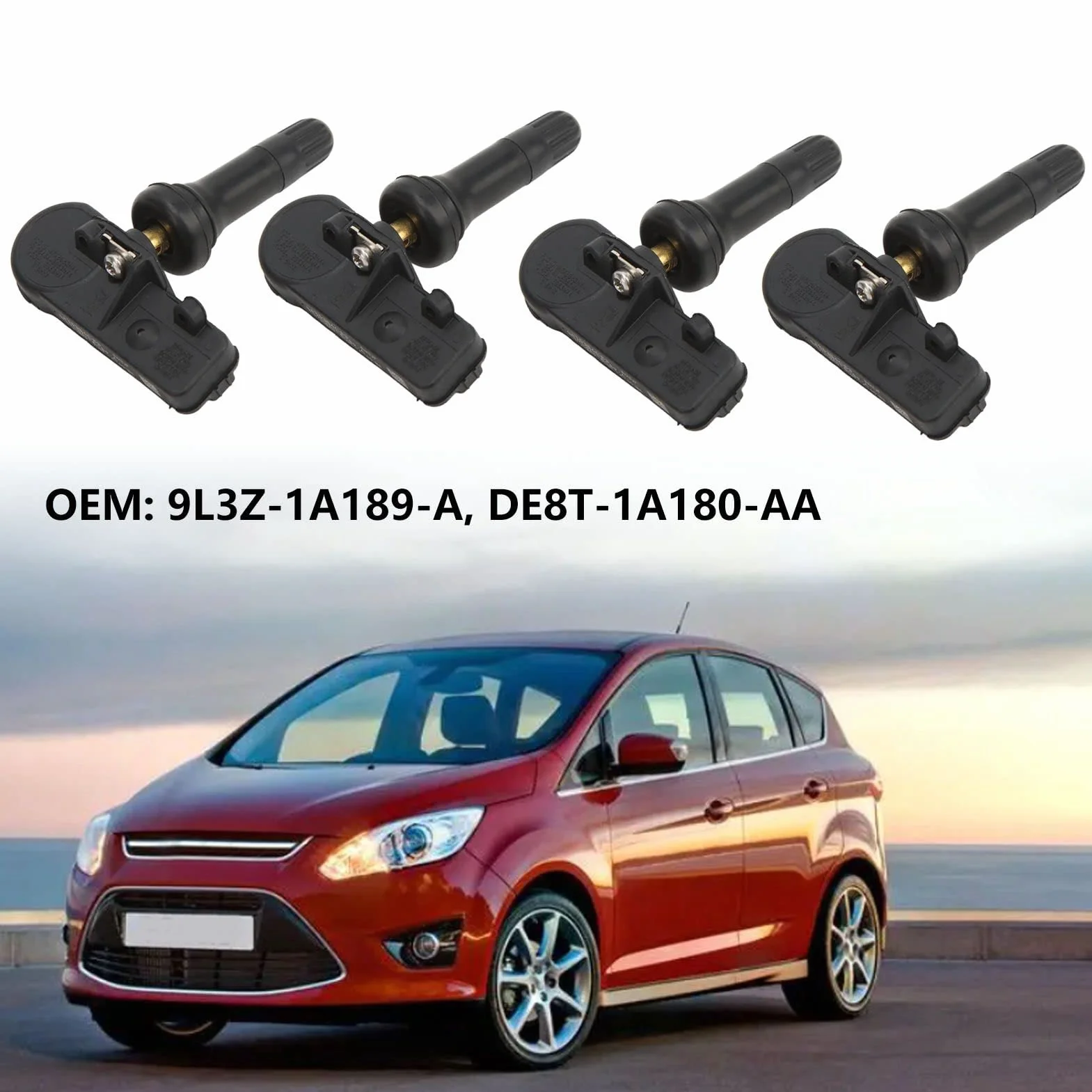 4 sztuk czujnik TPMS pasuje do Ford Lincoln Mercury, F150 F250 F350 Mustang Fusion Escape Focus Explorer czujniki ciśnienia w oponach wymień