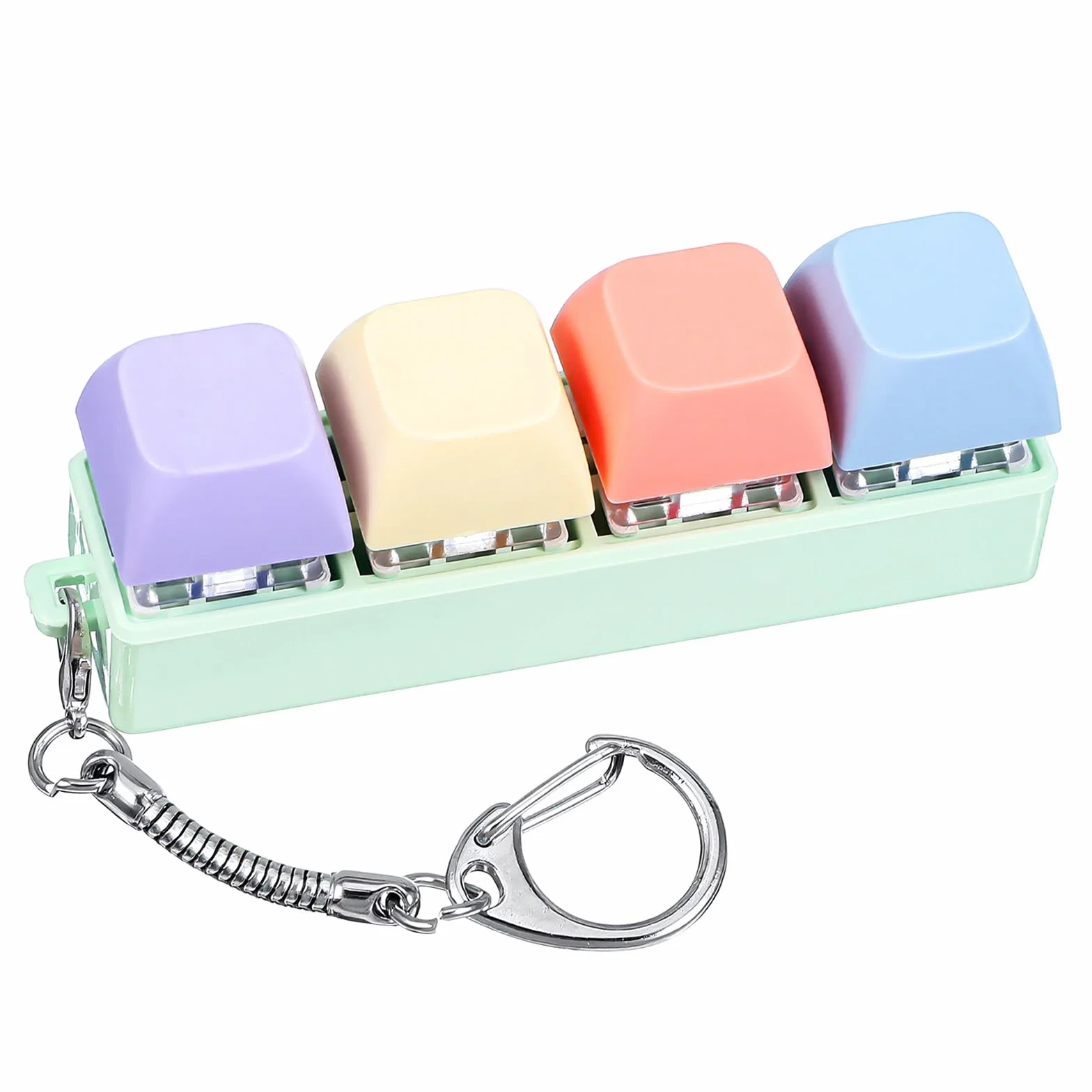 Mabor Fidget Clicker do klawiatury, brelok do klawiatury w 4 kolorach, dekompresyjny, przycisk łagodzący stres, prezenty dla dorosłych kobiet, aby złagodzić stres, mijający czas