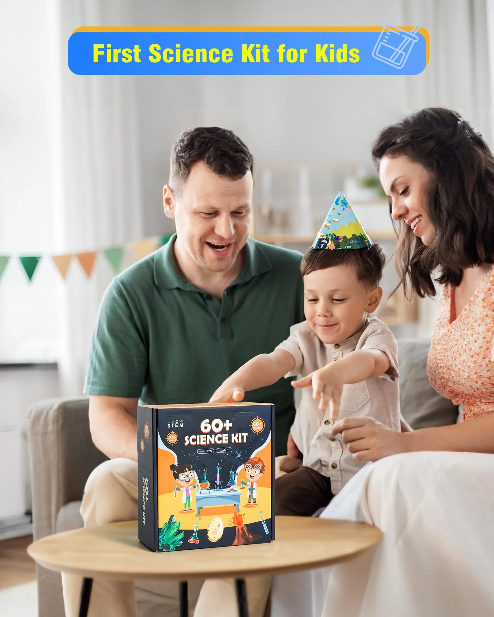 Zestaw 60+ Science Experiment Kit dla dzieci od 5+, STEM zabawka edukacyjna, pierwszy zestaw naukowy dla chłopców i dziewczynek, prezent urodzinowy