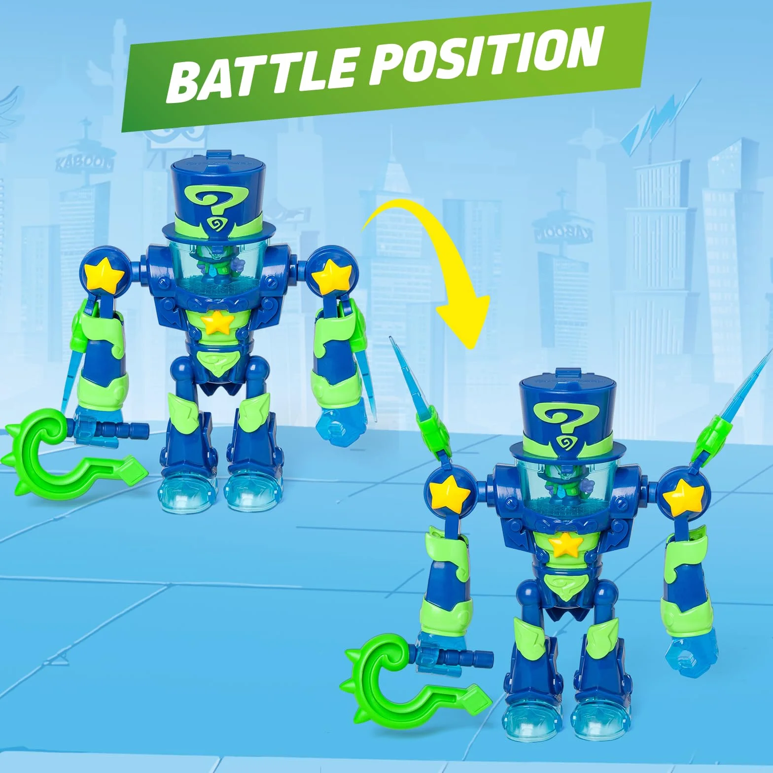 SUPERTHINGS - Ultra Striker Enigma. SuperThings Kazoom Power Ultra Striker Robot Ultra Striker - Zawiera 1 x Ultra Striker Robot, 1 ekskluzywną Enigmę, 1 x Akcesorium