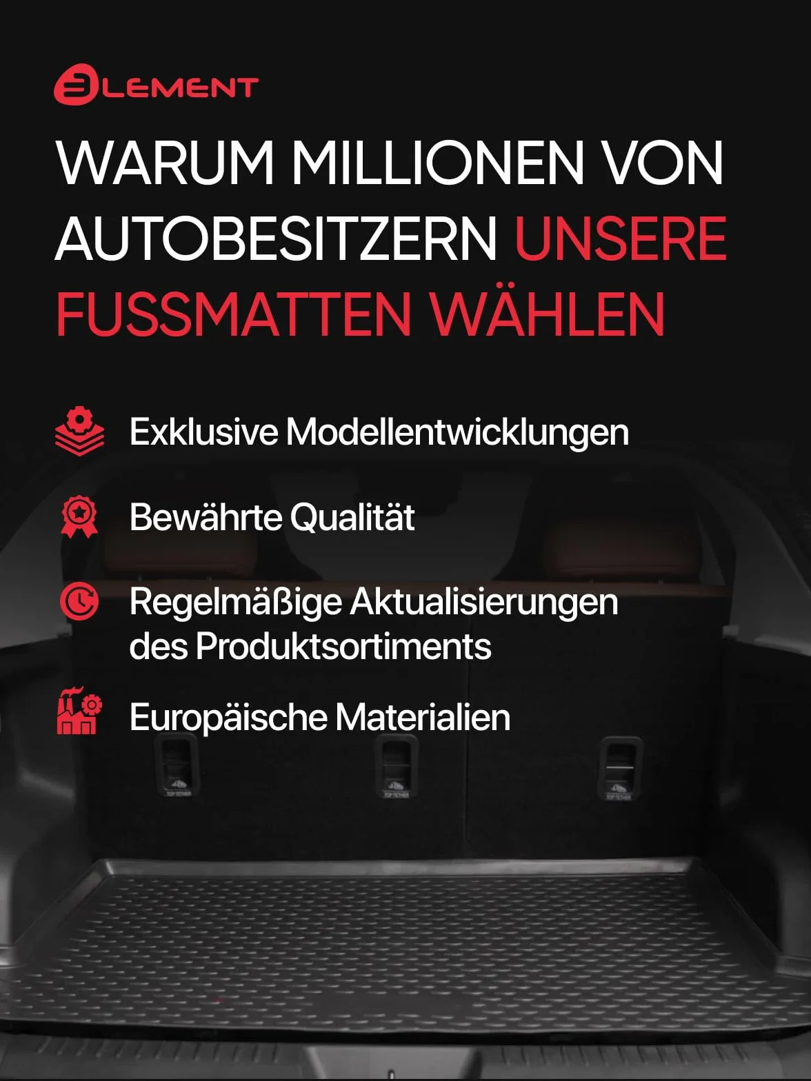 Dopasowana gumowa mata ochronna do bagażnika VOLKSWAGEN Amarok Double Cab pick-up 2010-