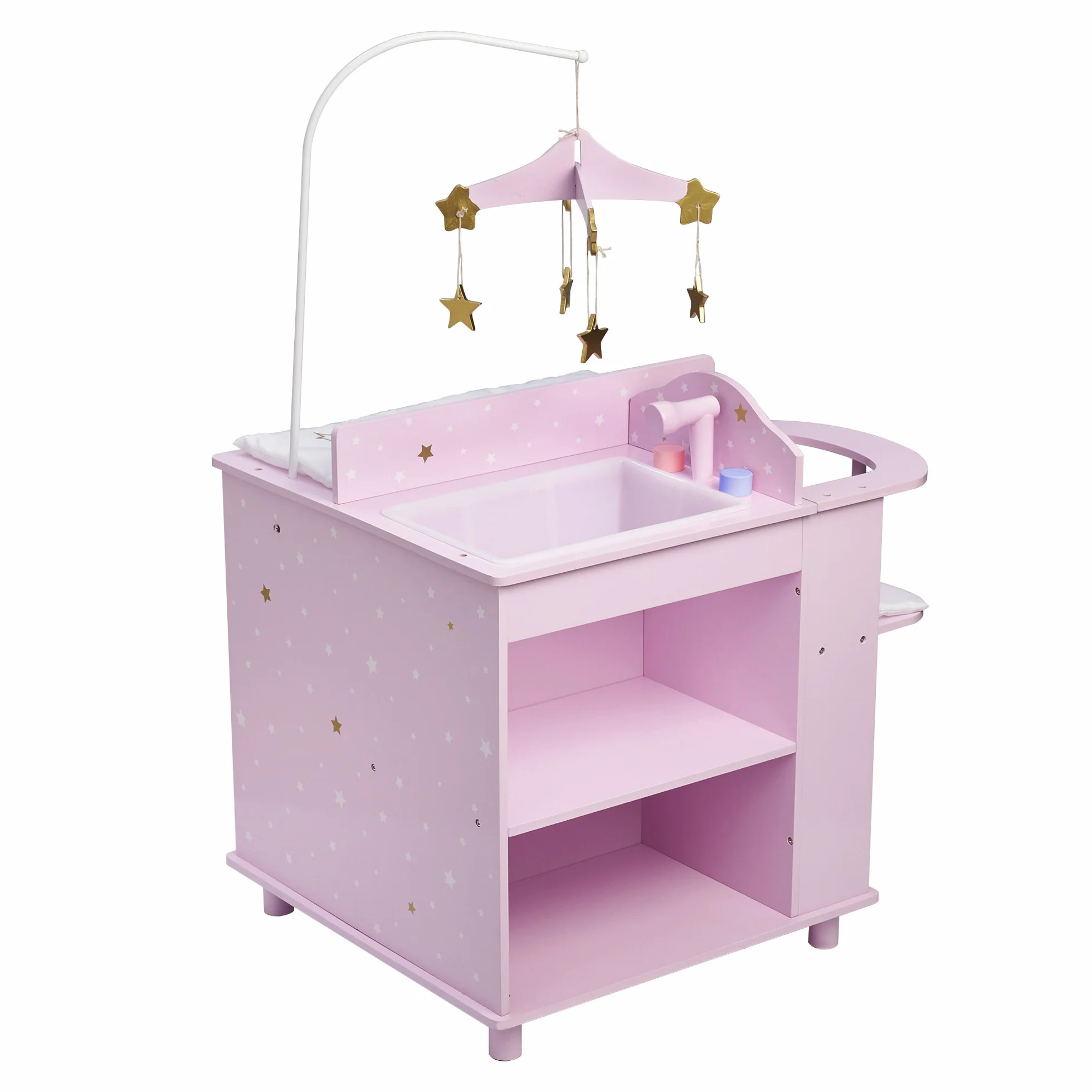 Olivia's Little World Liliowy Przewijak i Schowek dla Lalek TD-0203AP | Meble dla Lalek