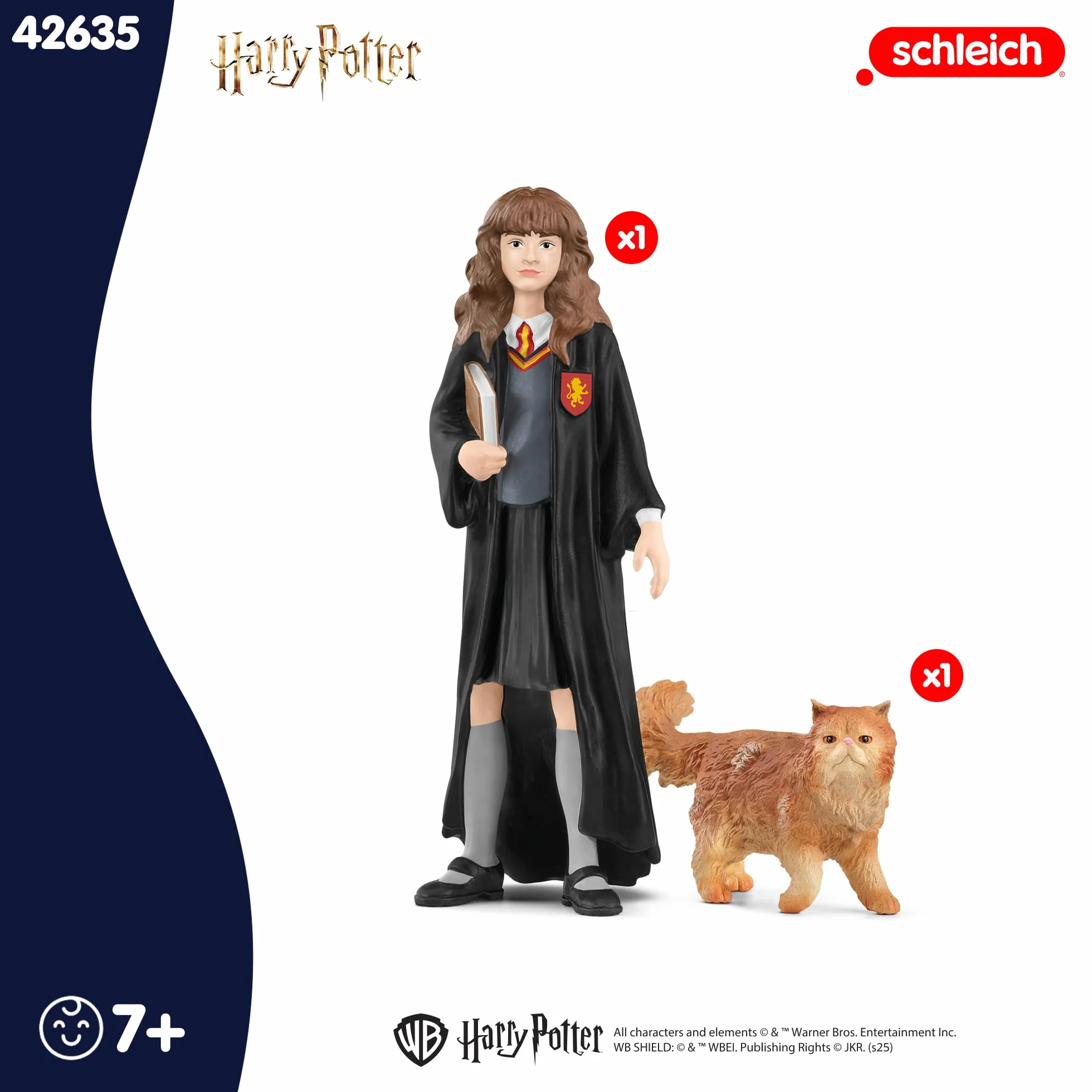 schleich 42635 Hermiona Granger & Krzywołap, od 6 lat, WIZARDING WORLD - figurka, 3 x 3 x 10 cm
