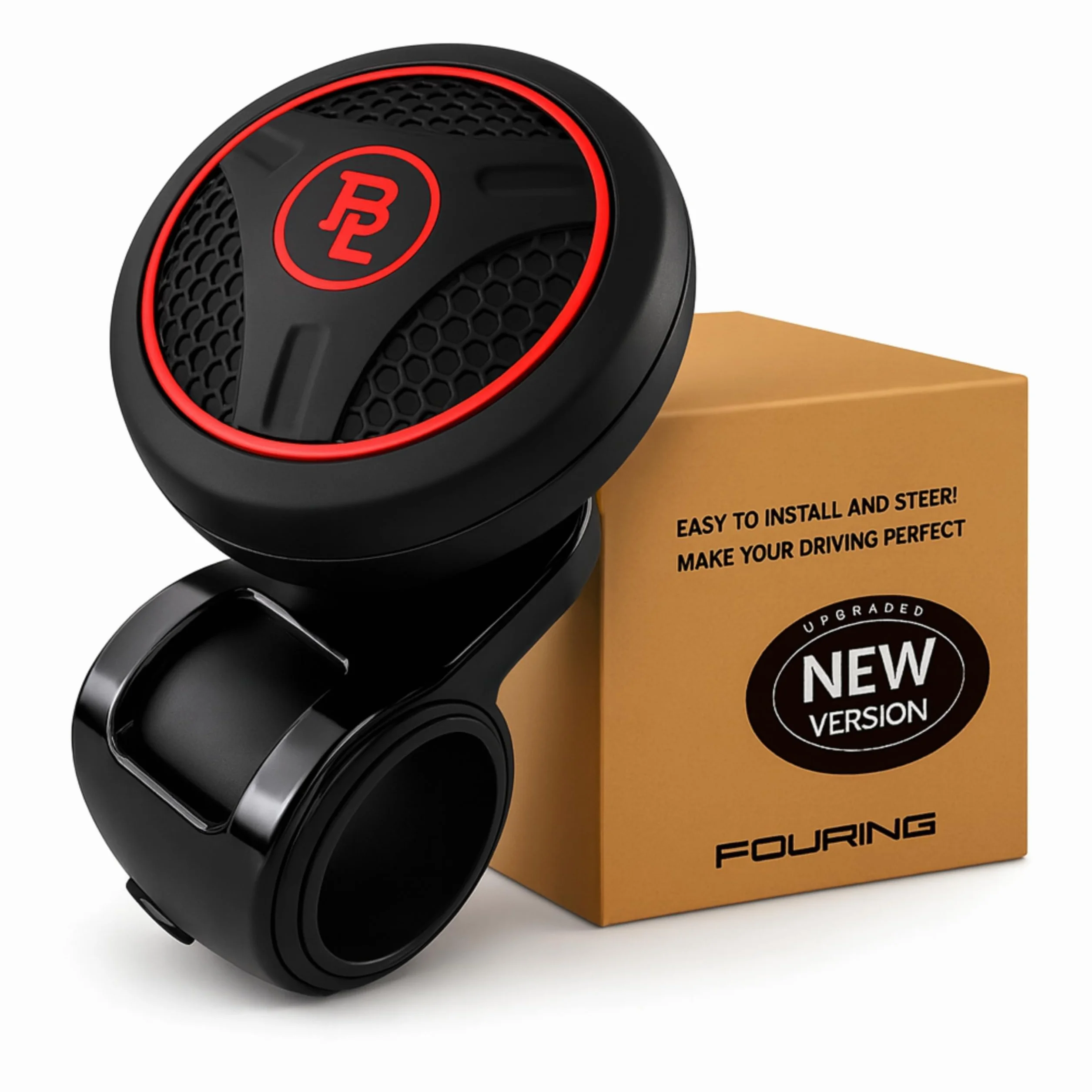 Bl Silicon Black Platinum Power Handle Car Steering Wheel Suicide Spinner Accessory Knob