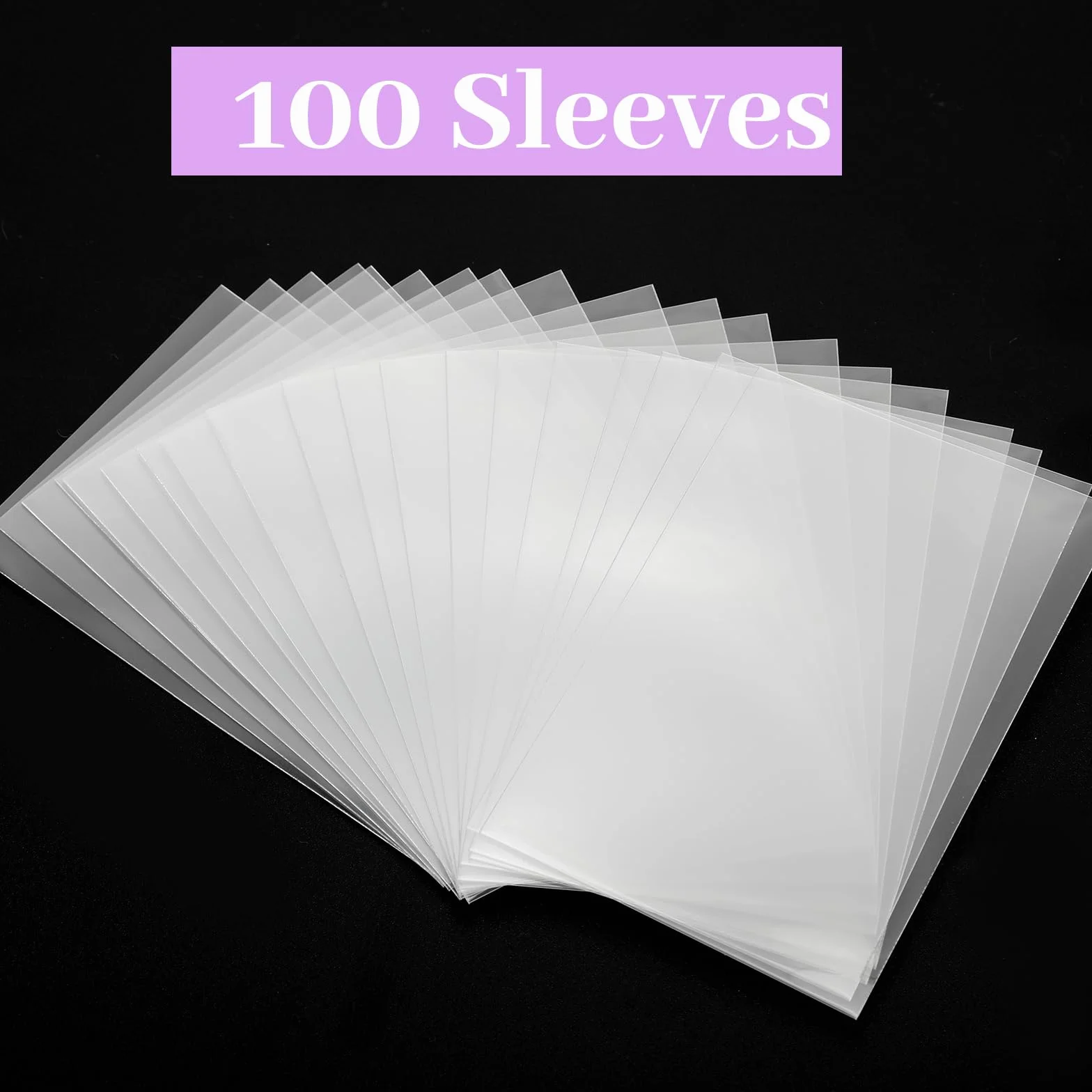 Folie na karty, 100 sztuk, koszulki na karty kolekcjonerskie, folie Trading Card Sleeves na karty kolekcjonerskie, dokładnie dopasowane koszulki wewnętrzne nadają się do mini zdjęć, kart do gry oraz