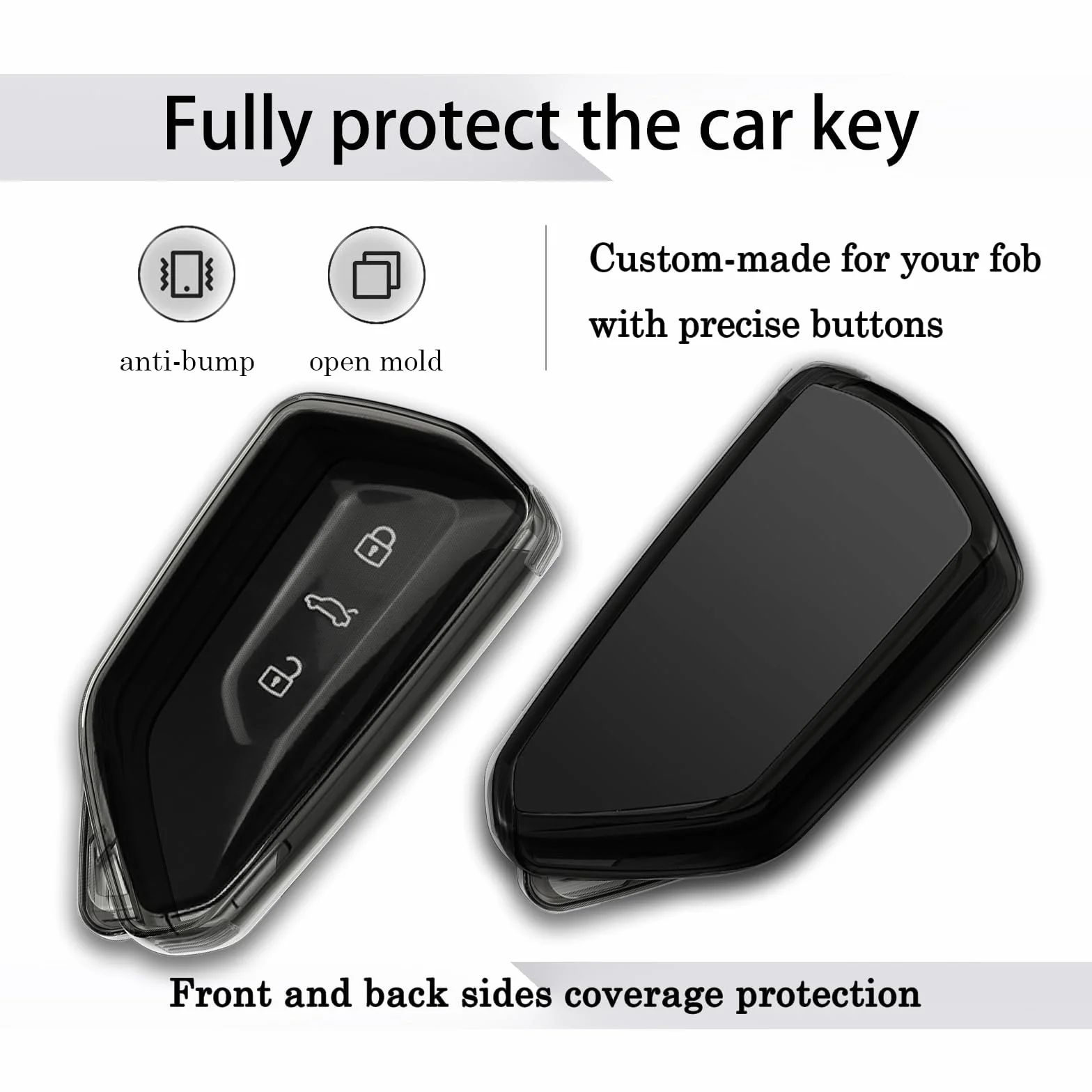 Etui na kluczyki do VW Golf 8, ID.4, ID.3, Golf R, Golf GTI, etui na kluczyki samochodowe do Skoda Octavia 4 IV Enyaq iV, Seat Leon MK4 Cupra Leon Tarraco Ateca, akcesoria samochodowe