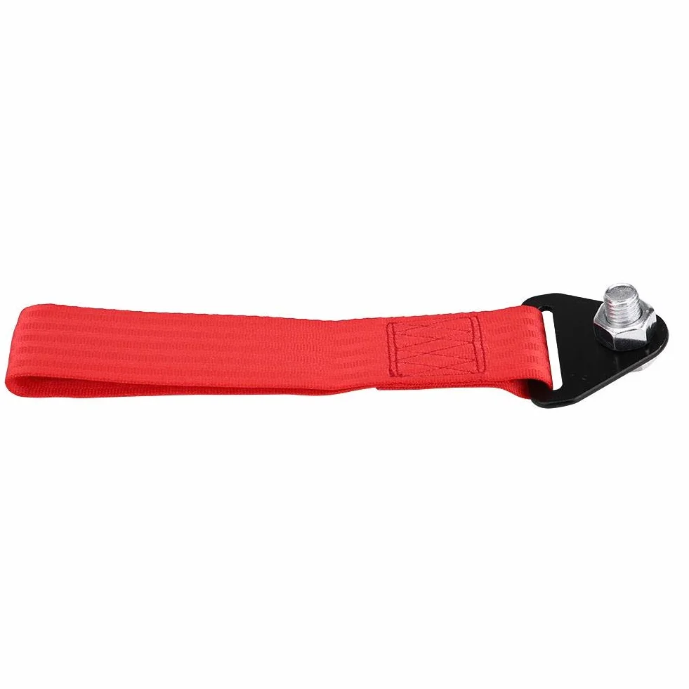 Yosoo Health Gear Wysokiej jakości lina holownicza, uniwersalny pas holowniczy, wysoka wytrzymałość na rozciąganie, czarno-czerwona