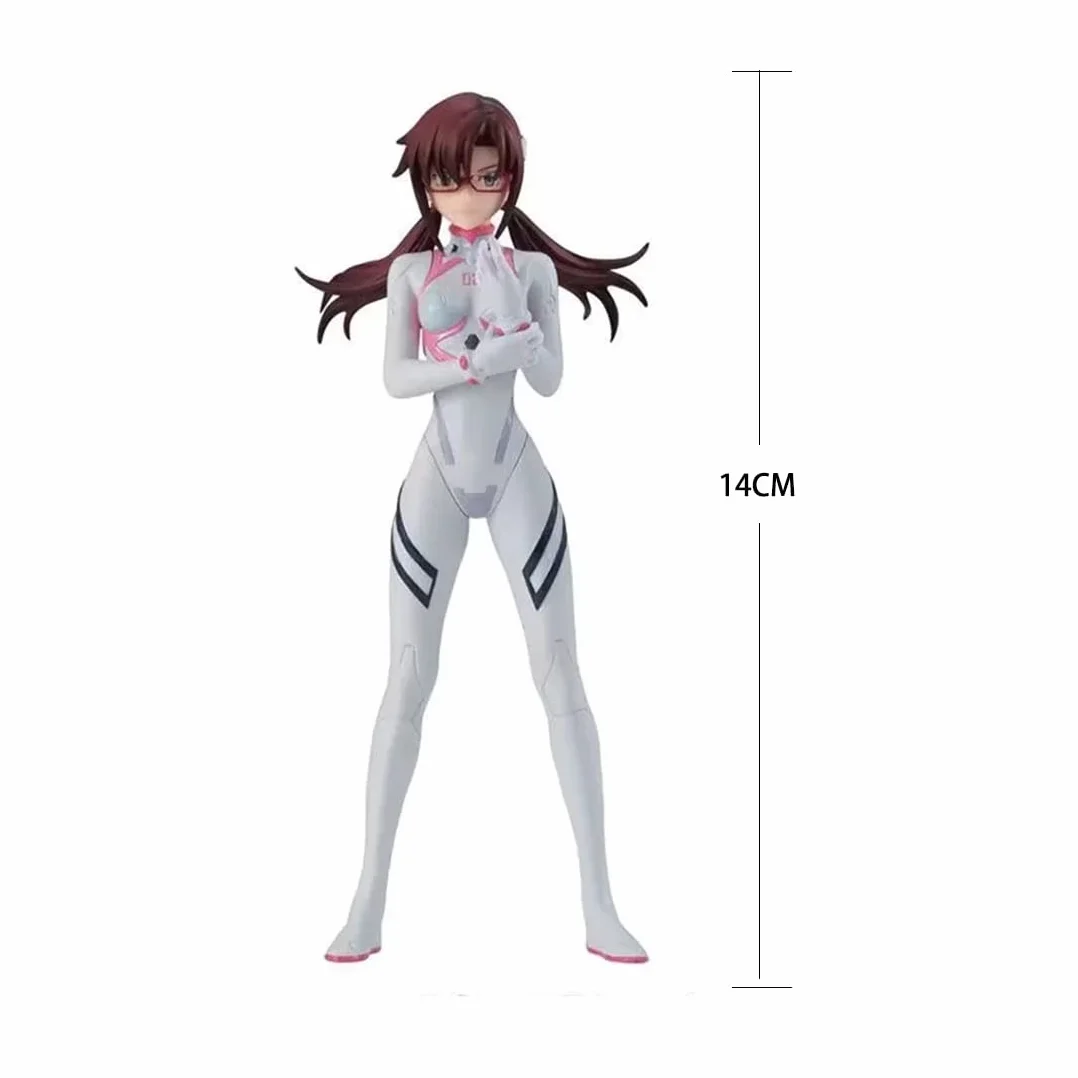 Ayanami Rei Asuka Langley Soryu&Mari Makinami zestaw ilustrowanych figurek z PCW, figurka anime, model dekoracja domu, prezent kolekcjonerski, 14 cm