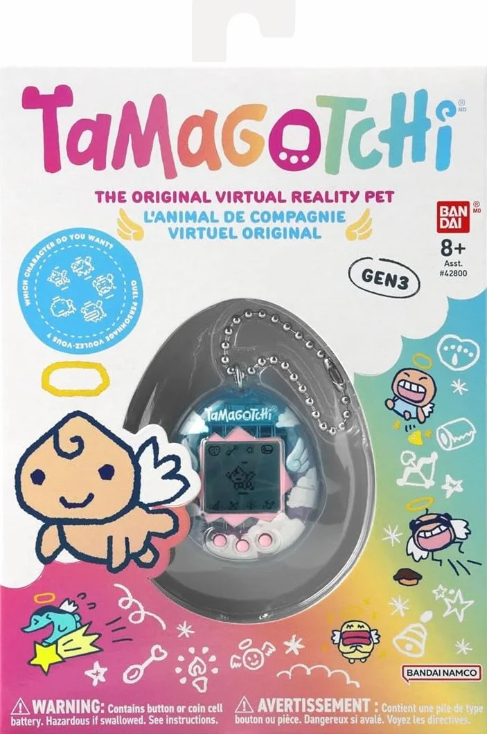 TAMAGOTCHI Bandai Angel Digital Pet Dream Angel Shell | Podnieś swojego anioła Cyber Pet dzięki tej 5 cm elektronicznej zabawce Cyfrowe zwierzęta domowe robią świetne prezenty retro dla dzieci i