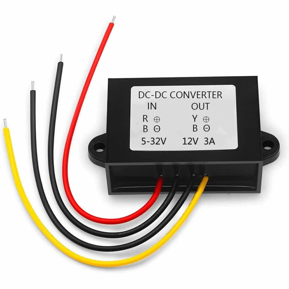 12V zamontowany stabilizator napięcia pojazdu 5-32 V do 12 VDC-DC Zasilacz Automatyczny konwerter Boost i dolny moduł napięcia (3A)