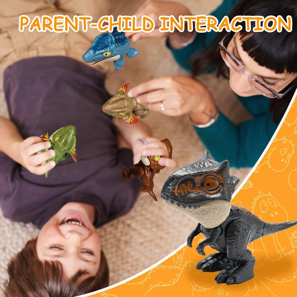10 szt. gryzący palec dinozaur zabawka interesująca interaktywna zabawka na imprezę dla dzieci gryząca ręka dinozaur zabawki dinozaur palec kukiełki dinozaury palce zabawki dla dzieci