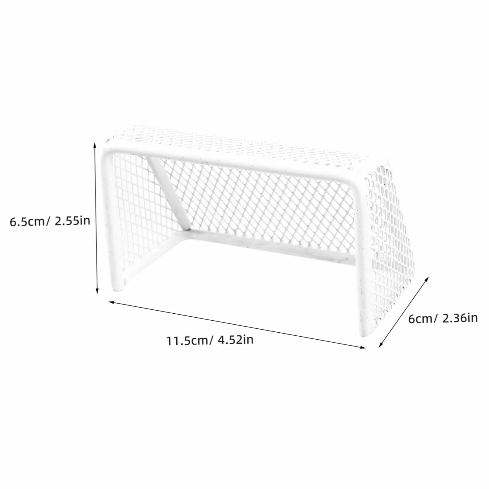 Miniaturowy Zestaw Piłki Nożnej Do Domku dla Lalek z Trwałą Metalowo Plastikową Bramką i Piłką Przenośna Dekoracja Sportowa dla Miniaturowych Domków