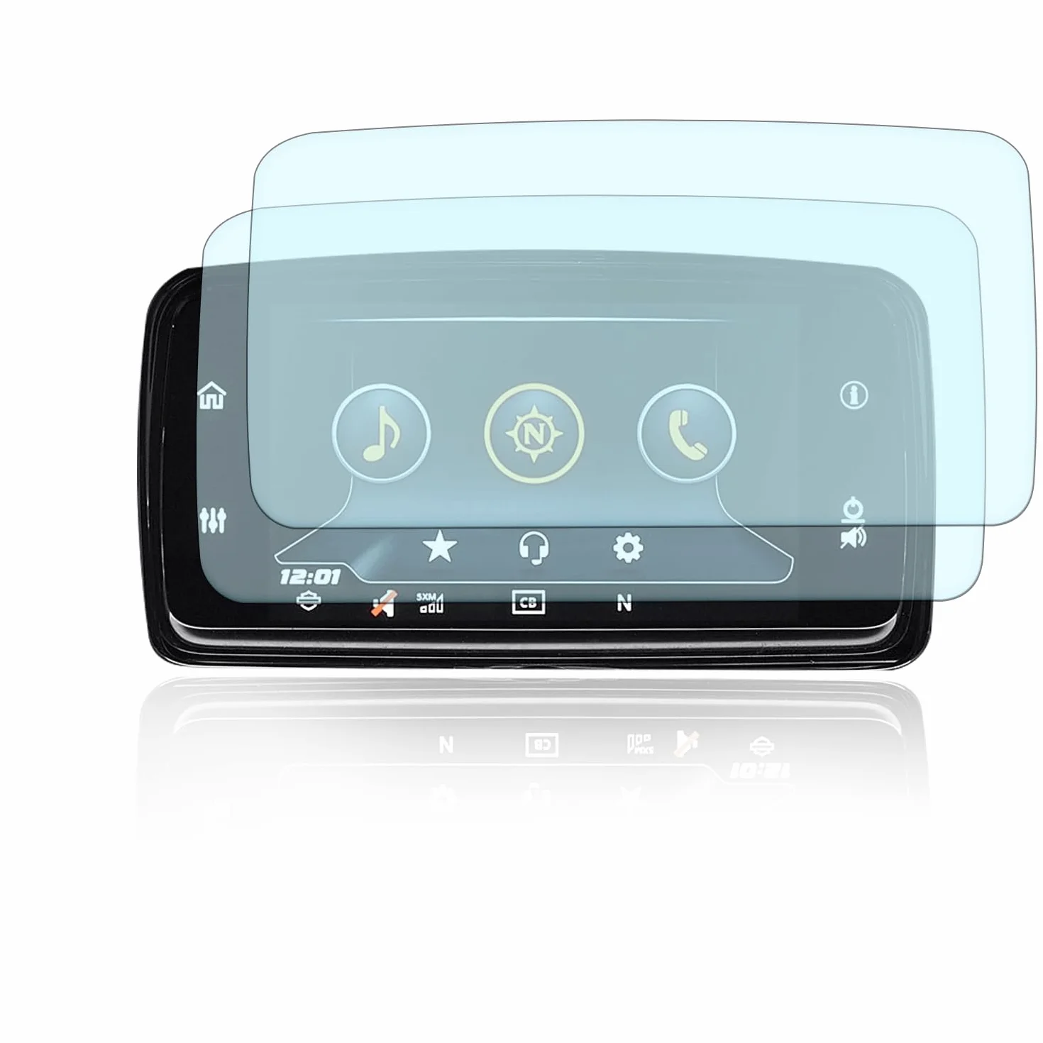 Folia ochronna na wyświetlacz tachografu Harley Davidson Boom Box GTS 2019+ 2x Anti Glare