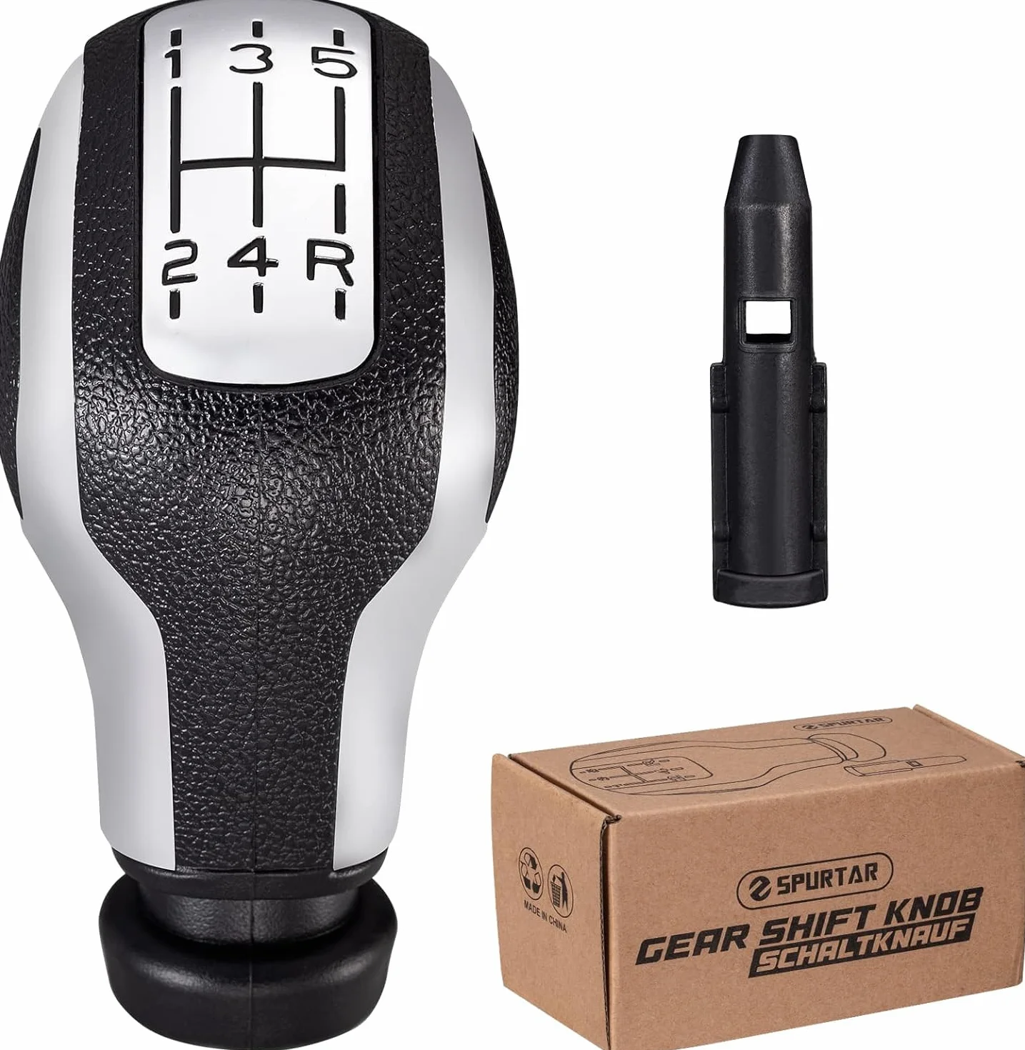 Spurtar Gałki zmiany biegów 5 prędkości ręczna dźwignia zmiany biegów do samochodu dla Peugeot 206 207 208 306 307 308 1007 3008 dla Citroen C1 C2 C3 C4 z adapterem