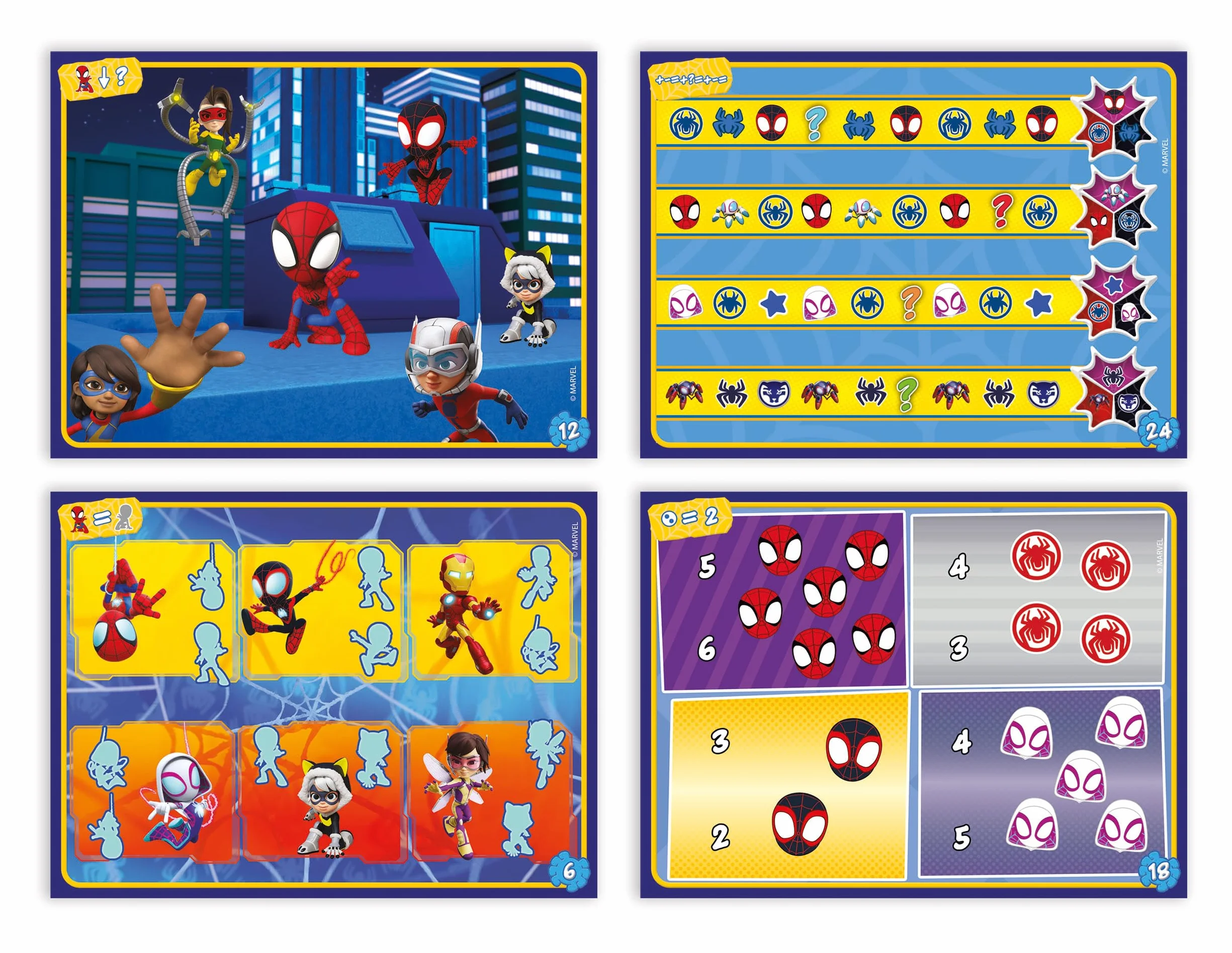 Clementoni Gry edukacyjne - długopis elektroniczny Basic Marvel Spidey, gra quizowa dla dzieci z elektronicznym długopisem, zabawki edukacyjne 3 lata, wielojęzyczne, baterie w zestawie, wyprodukowano