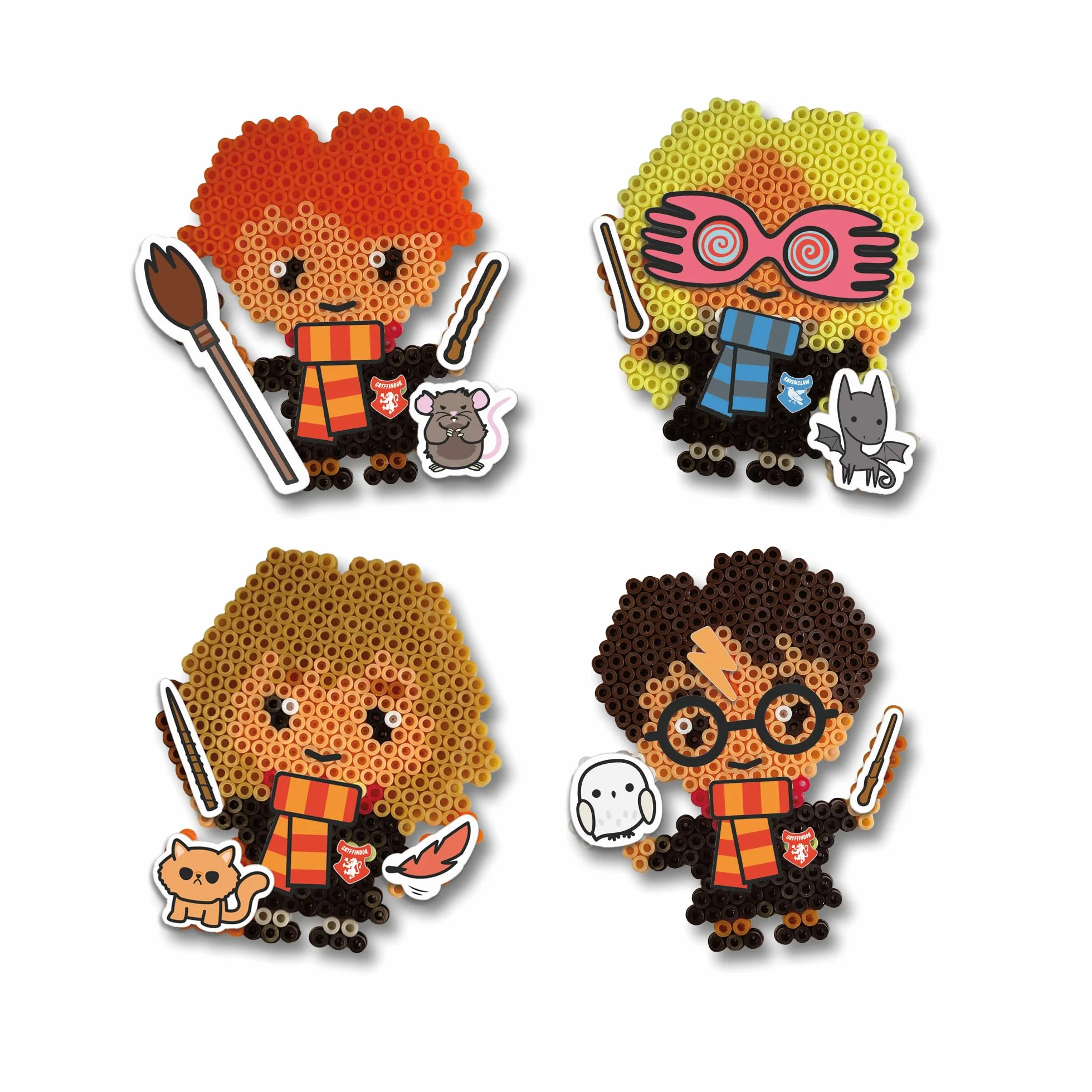 SES Creative 9345 postacie z Harry'ego Pottera, Iron Kids z 2000 PVC, wolny od PCW, zestaw do majsterkowania z koralikami, tablicą pegboardową i naklejkami, wiele