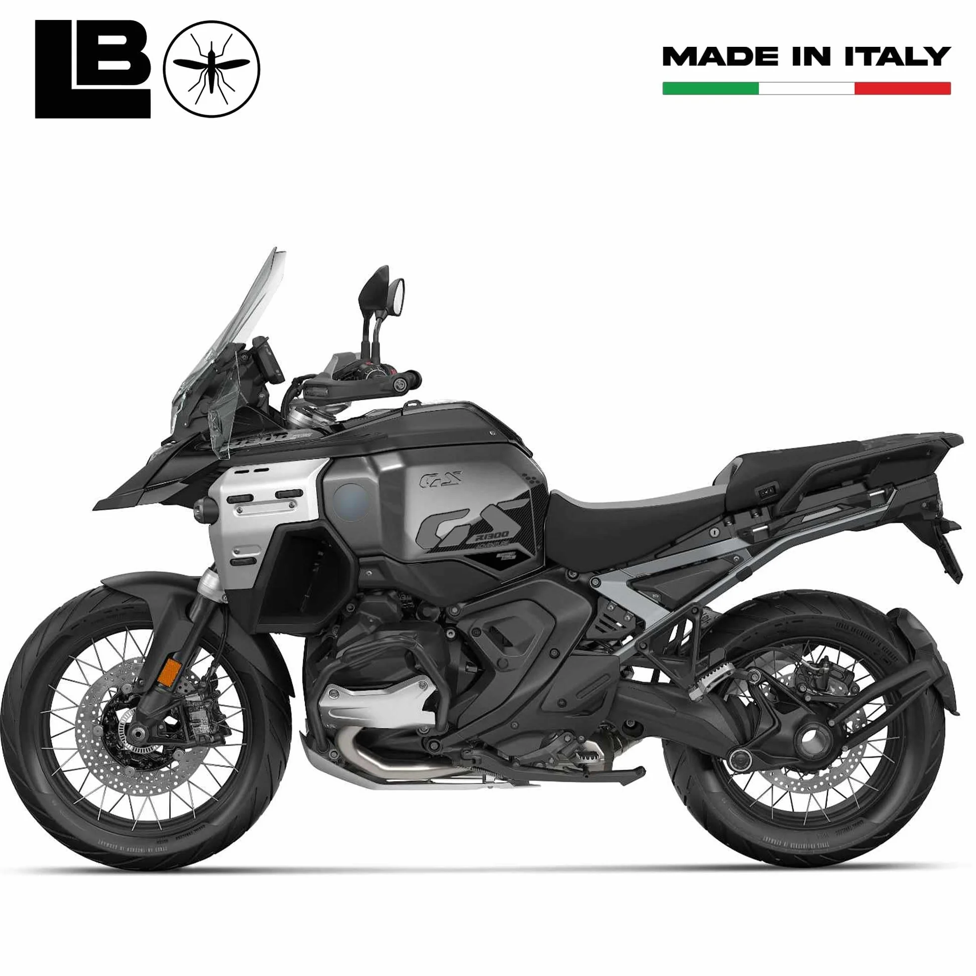 labelbike - Naklejki 3D z żywicy, Ochrona i Dekoracje boczne Motocykli kompatybilne z BMW R1300 GS Adventure - Szare