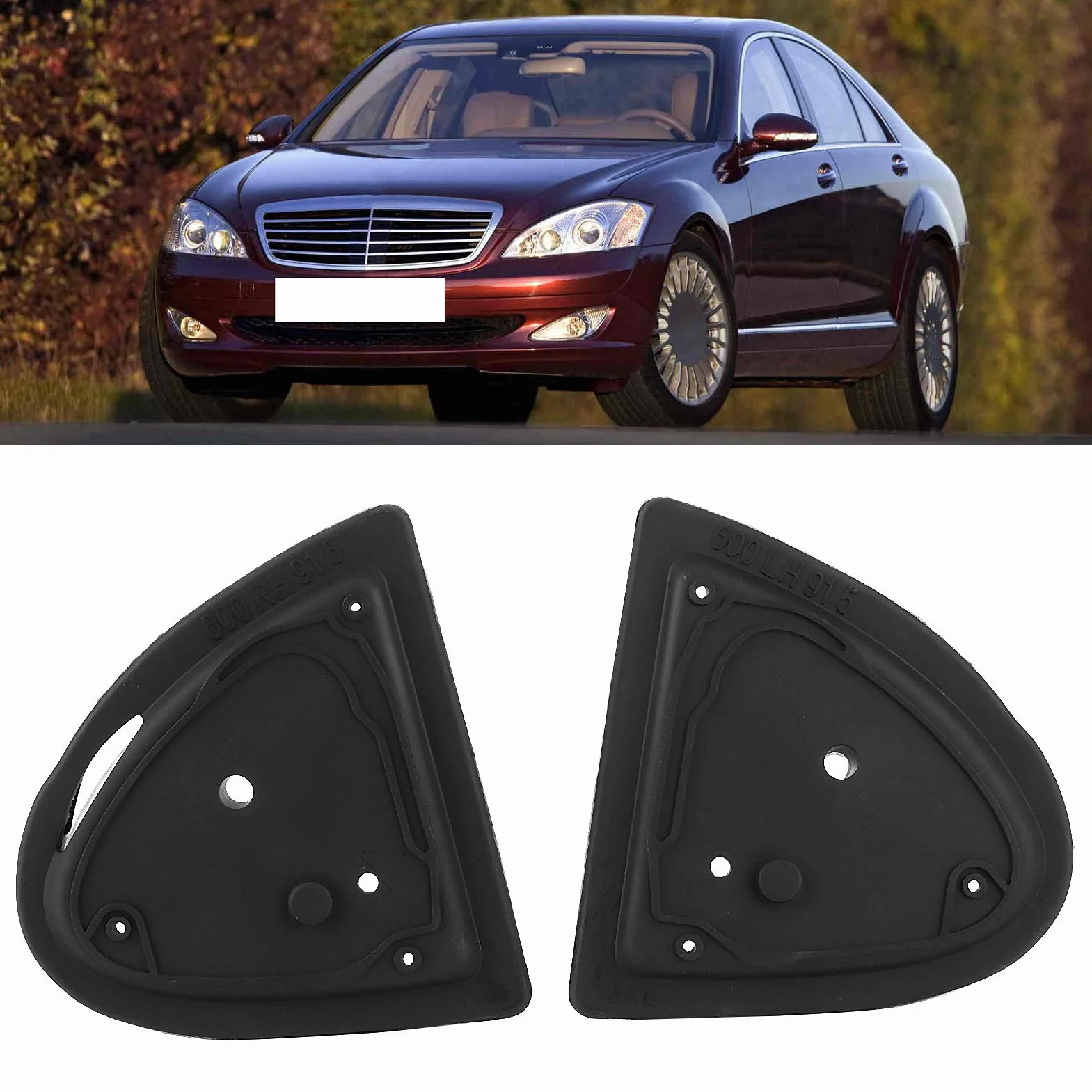 Uszczelka lusterka, para uszczelek podstawy lusterka drzwiowego lewa i prawa 2208110198 dla Mercedes-Benz W220 S320 S350 S430 99-06