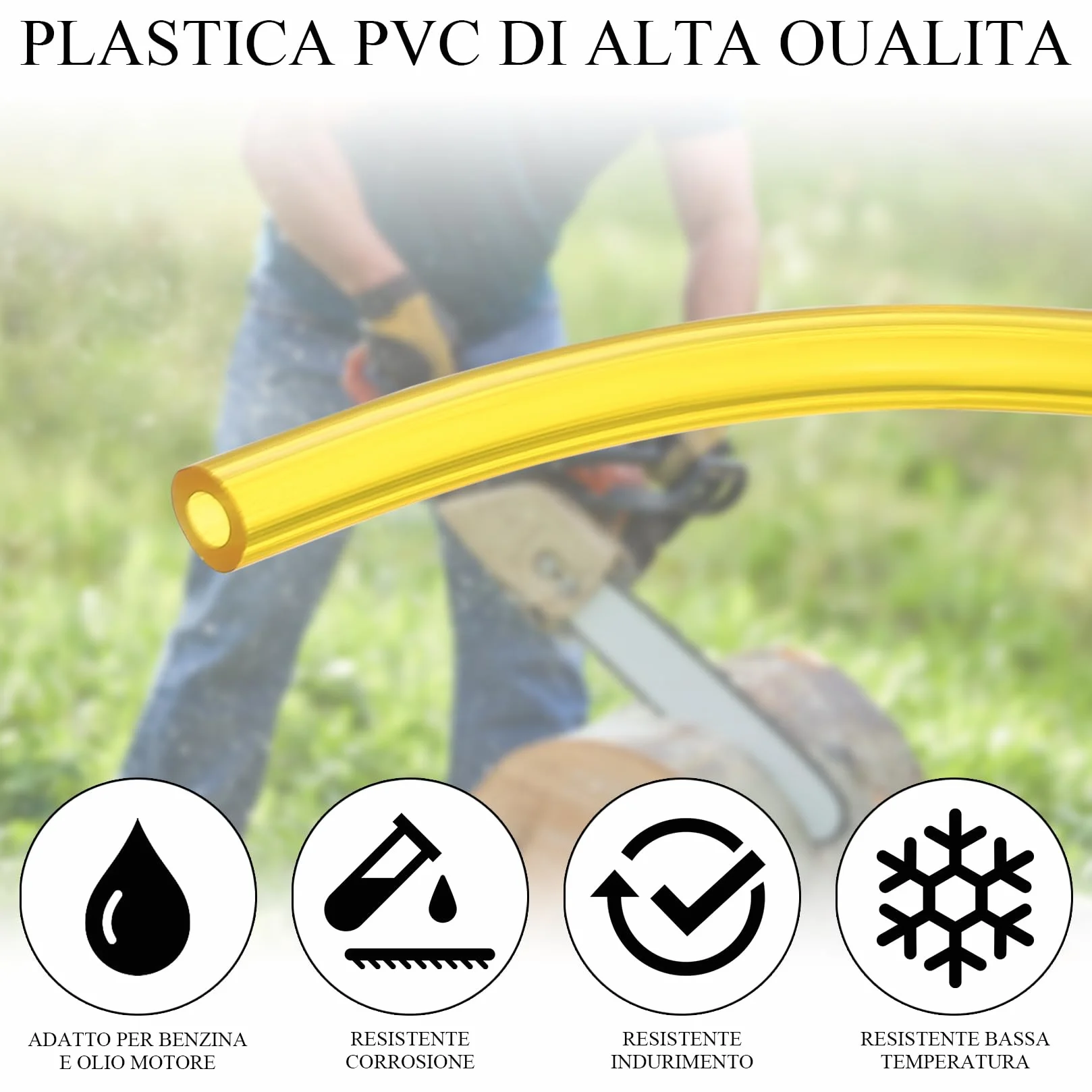 Zestaw 4 węży benzynowych 1 m do podkaszarki piły łańcuchowej skutera 2x3.5 mm 2.5x5 mm 3x5 mm