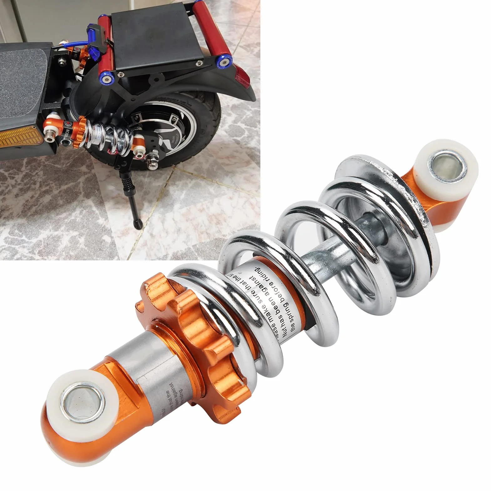 Tylny Amortyzator Zawieszenia 400lb Sprężyna Tłumiąca do Mini Skutera 125mm Rozstaw Otworów