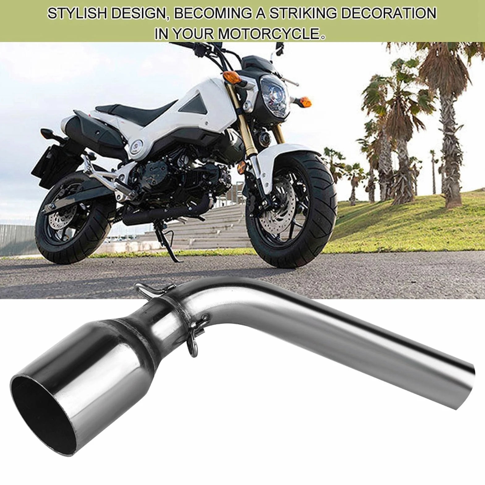 Motocykl środkowa rura wydechowa środkowa rura łącząca adapter złącza dla MSX125 2013-2015 dla MSX125 2013-2015