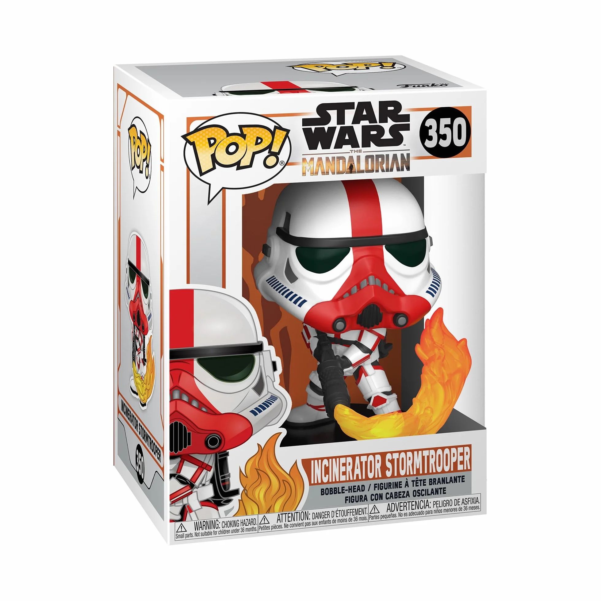 Funko POP! Star Wars: Mandalorianin - Red Stripe - Incinerator Stormtrooper - Star Wars: Mandalorianin - Kolekcjonerska figurka winylowa - Pomysł na prezent - Oficjalny towar