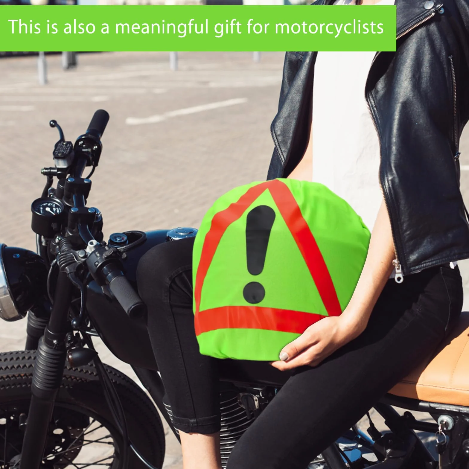 Trójkąt ostrzegawczy na kask motocyklowy pierwszej pomocy