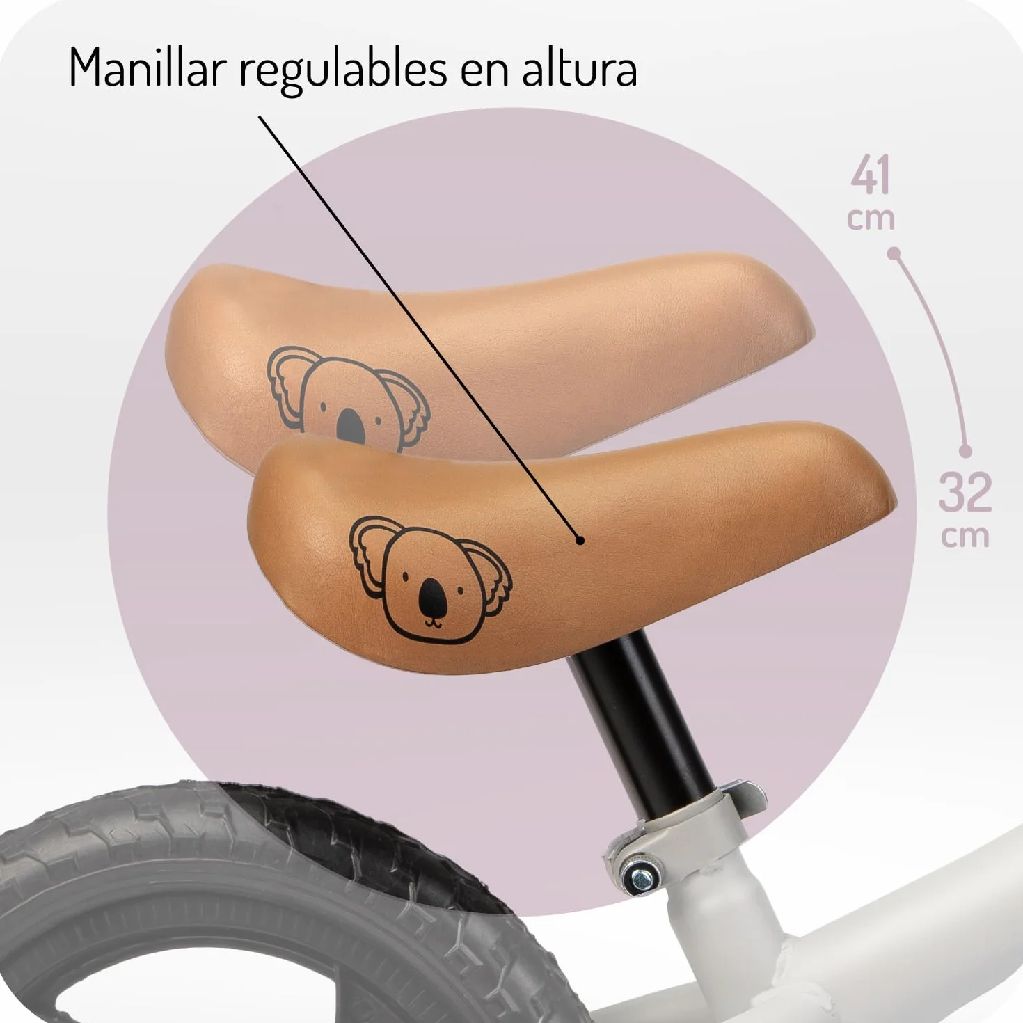 Momi BREKI rower dziecięcy dla dziewczynek i chłopców od 3 lat (maks. waga ciała 25 kg), stabilna, lekka rama metalowa 3 kg, regulowana wysokość siodełka z systemem Quick Release, odporne na przebicie