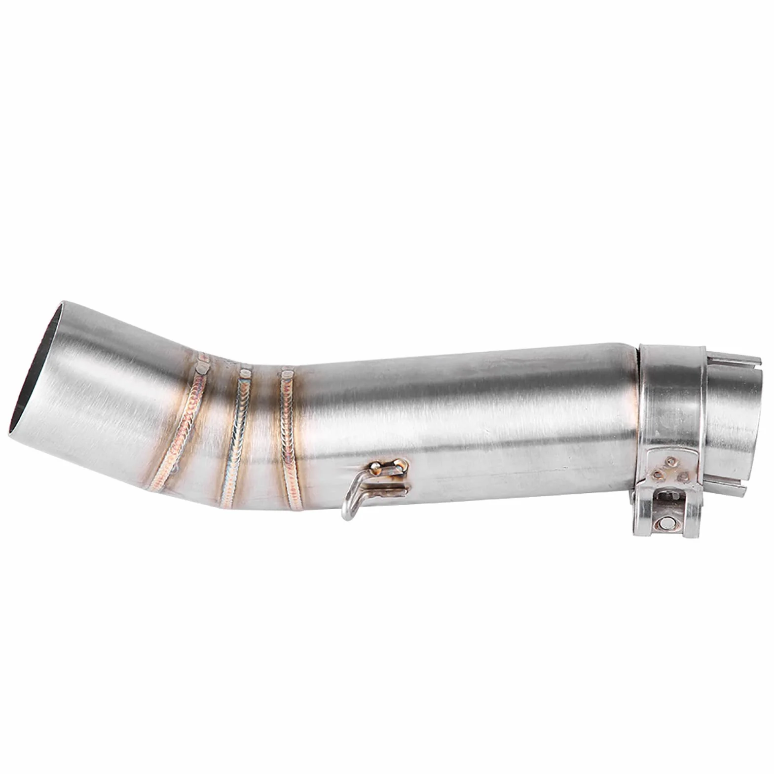 Jadeshay Rura wydechowa do motocykla, rura wydechowa 51 mm, średnia rura wydechowa ze stali nierdzewnej do CBR500R CB500X CBR500 CB500F (srebrna)