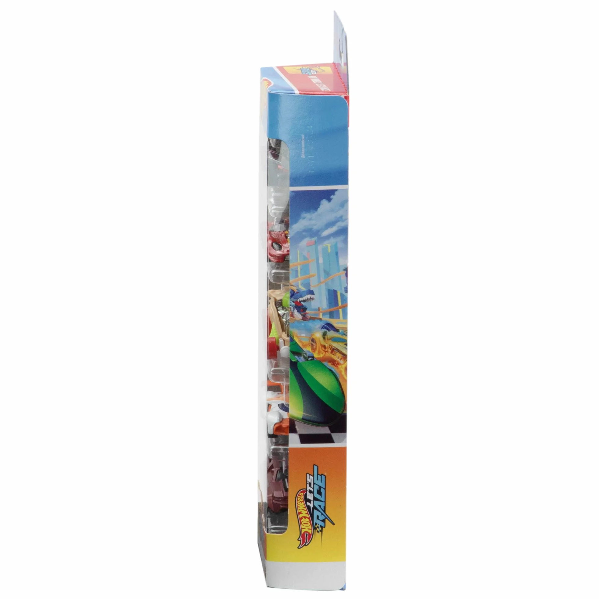 Hot Wheels Let’s Race – Na start! Metalowe samochody 5-pak Zestaw aut zabawek w skali 1:64 inspirowanych serialem Netflixa „Let’s Race – Na start!” JDR20