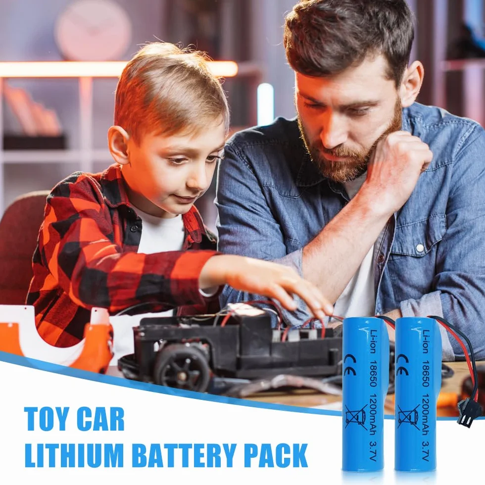 Mineup 3,7V 1200 mAh litowo-jonowa bateria, 4 sztuki RC akumulatorów do ponownego naładowania z 4 ładowarkami USB z wtyczką SM-2P, litowo-jonowa bateria zasilająca Mineup RC do ponownego naładowania