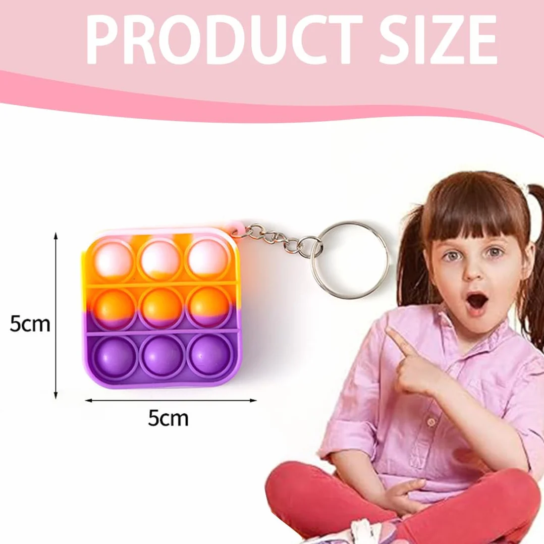 20 sztuk popowych breloków, Mini Fidget Toys, opakowanie zbiorcze, upominki dla dzieci w wieku 4-8 lat, 8-12 lat, gadżety do napełniania nagród w klasie