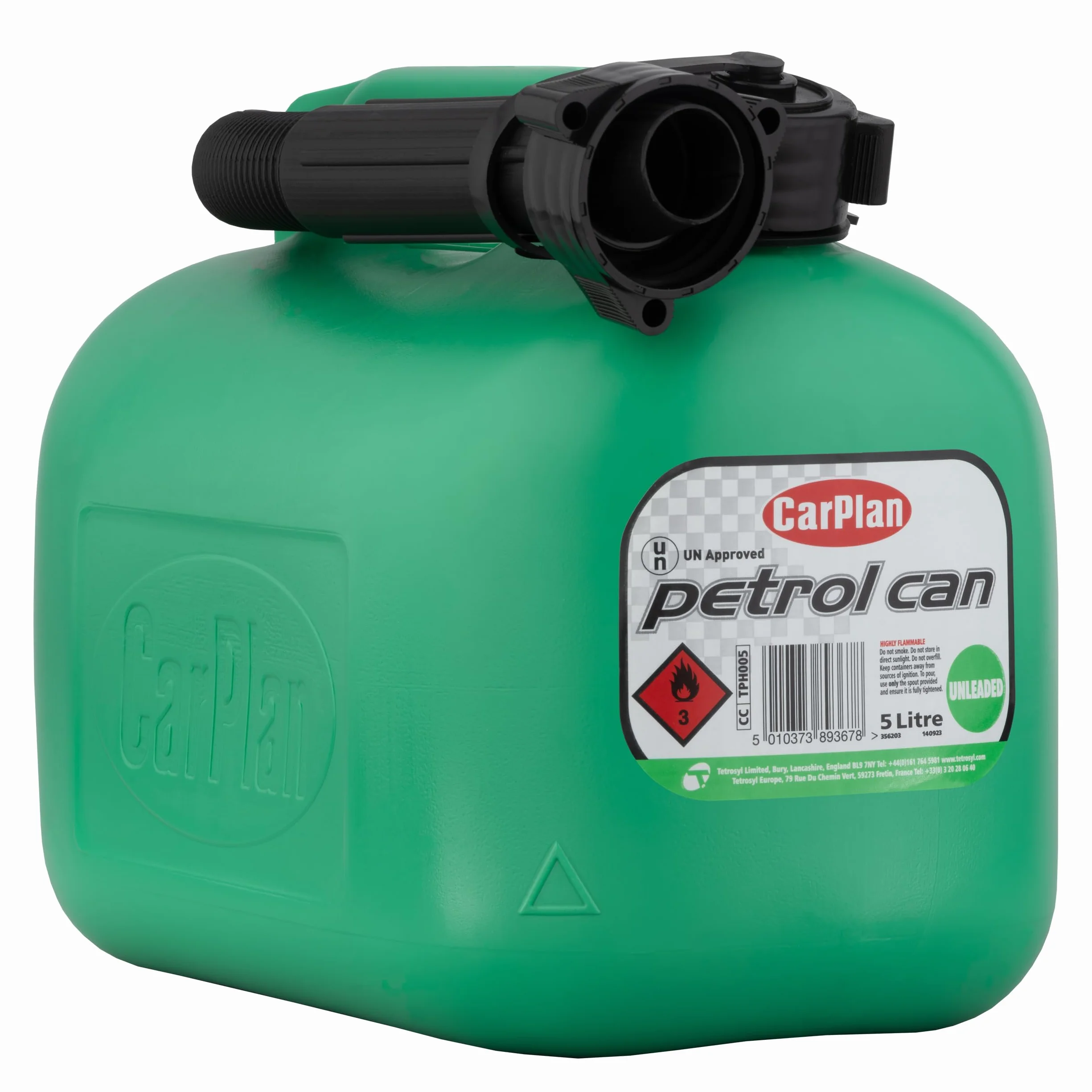 CarPlan Kanister na benzynę bezołowiową CarPlan – Zielony, 5 litrów