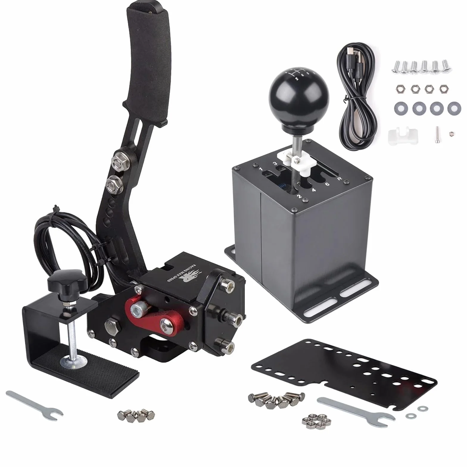 Dźwignia Hamulca Ręcznego płyta do hamulca ręczne Pasuje Do Układu Hamulcowego Logitech 16-bitowy Czujnik Halla USB Hamulec Ręczny Z Dźwignią Zmiany Biegów 6/7R Do Gier Wyścigowych G25/G27/G29T300T50