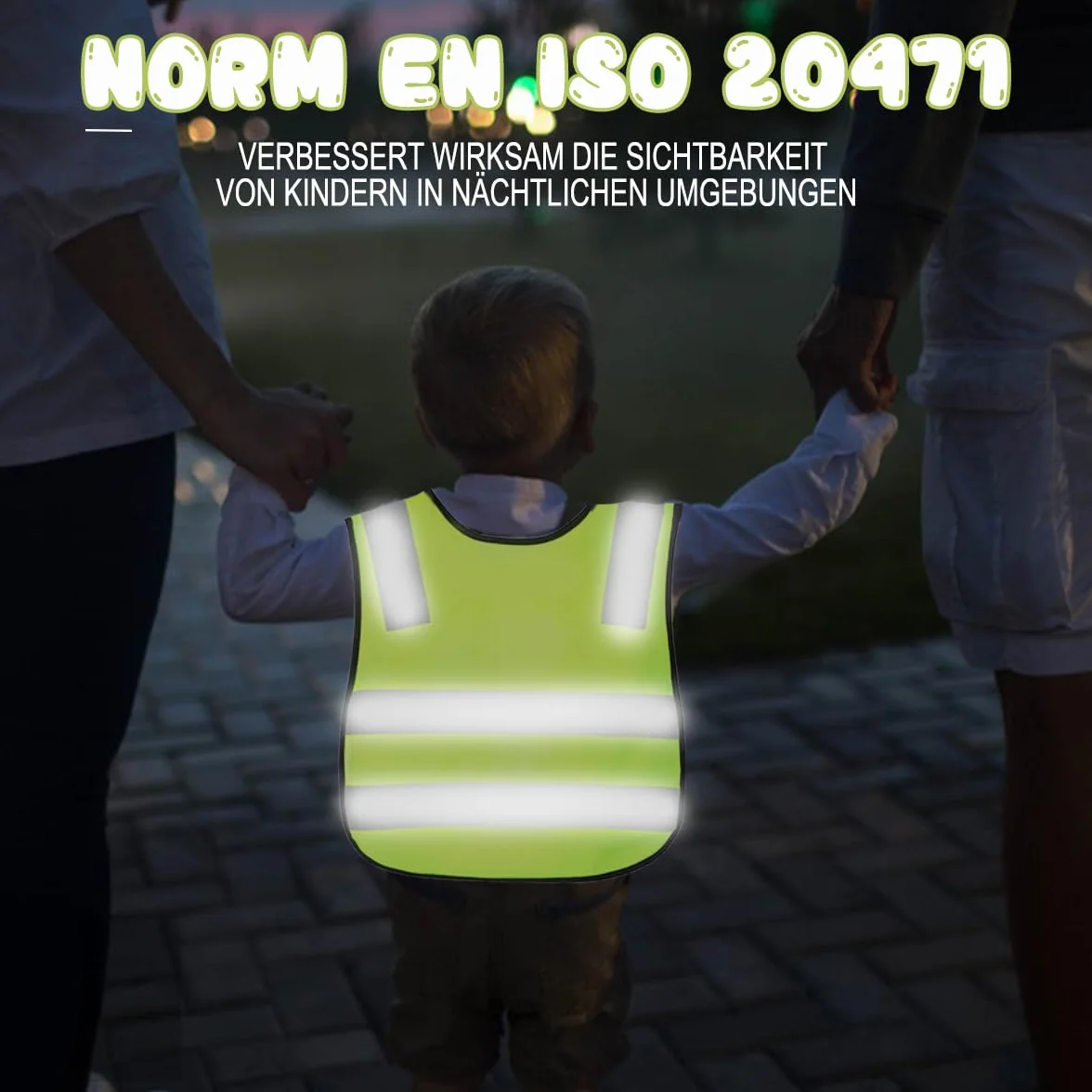 Kamizelka odblaskowa dla dzieci, 2 sztuki, odblaskowa kamizelka odblaskowa 360 stopni