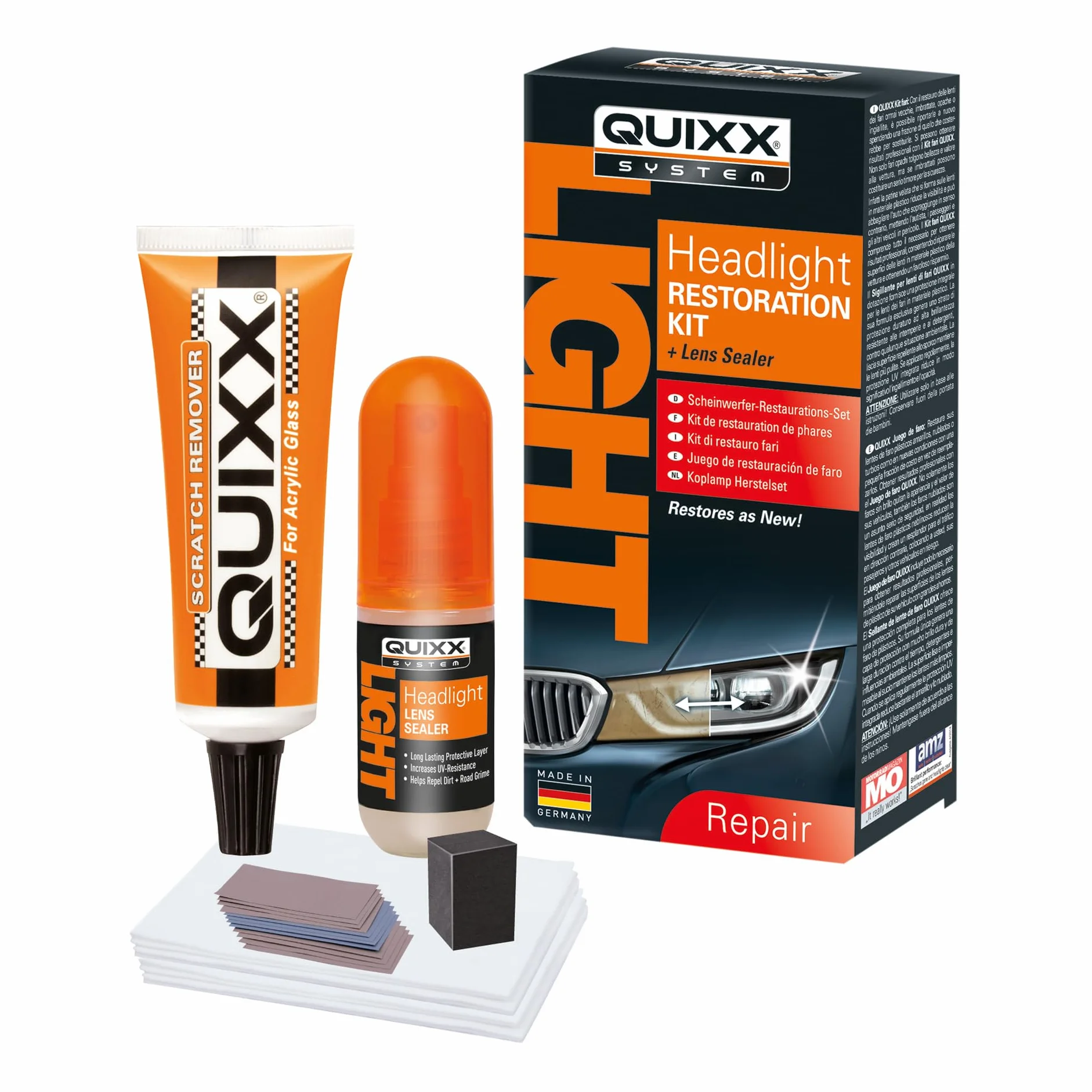 Quixx Headlight Restoration Kit zestaw do renowacji reflektorów