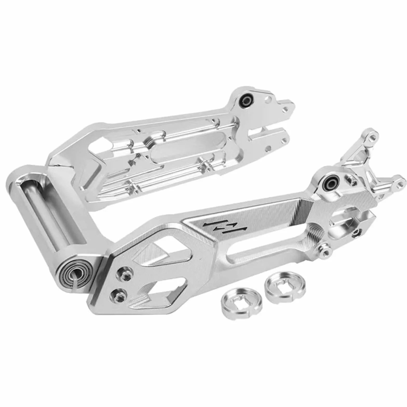 szpule motocykla wahacz Pasuje do Ninebot N/M/E Serie E80C E100 E125 E200P N70 M95 F90 Wahacz motocyklowy CNC aluminiowy tylny płaski widelec wahacza wahacz(M-serie silver)