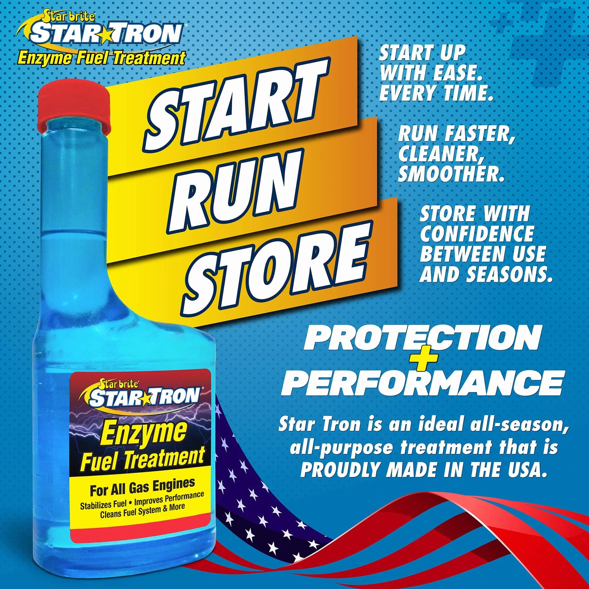 STAR BRITE Star Tron Enzyme Fuel Treatment Small Engine Formula 16 Fl Oz Treats 96 Gals Gas Additive