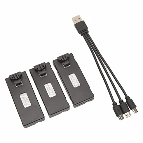 3 sztuki 3,7V 1800mAh 2600mAh akumulator litowy RC Drone do S6 G6 z 3 w 1 kablem ładującym, lekka przenośna bateria RC-drona do E88 E88Pro LSE525 E925Pro (2600 mAh)