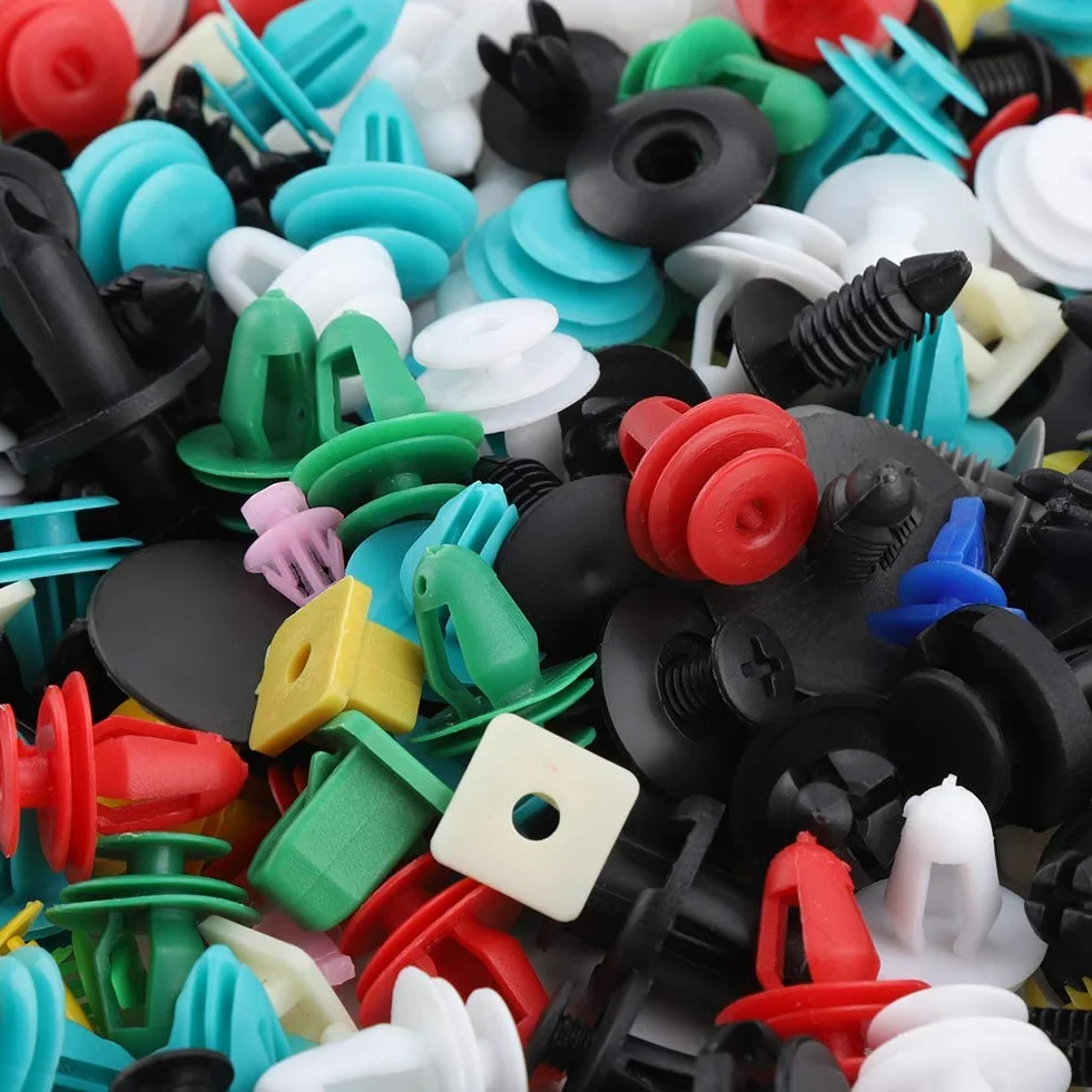 Uchwyty do karoserii, 500 szt. plastikowe zapięcie do zderzaka samochodowego, 30 rozmiarów, różne elementy ustalające zderzak, zestaw pinezek do uchwytów samochodowych typu push