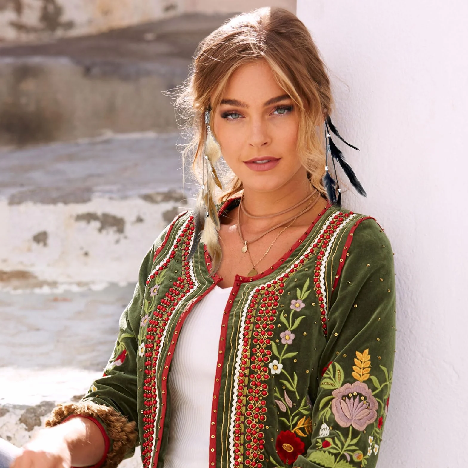 6 sztuk klipsów do włosów z piórami, indyjskie ozdoby do włosów dla kobiet, pióra, ozdoby do włosów w stylu boho, ozdoba głowy do kostiumu karnawałowego, Cosplay