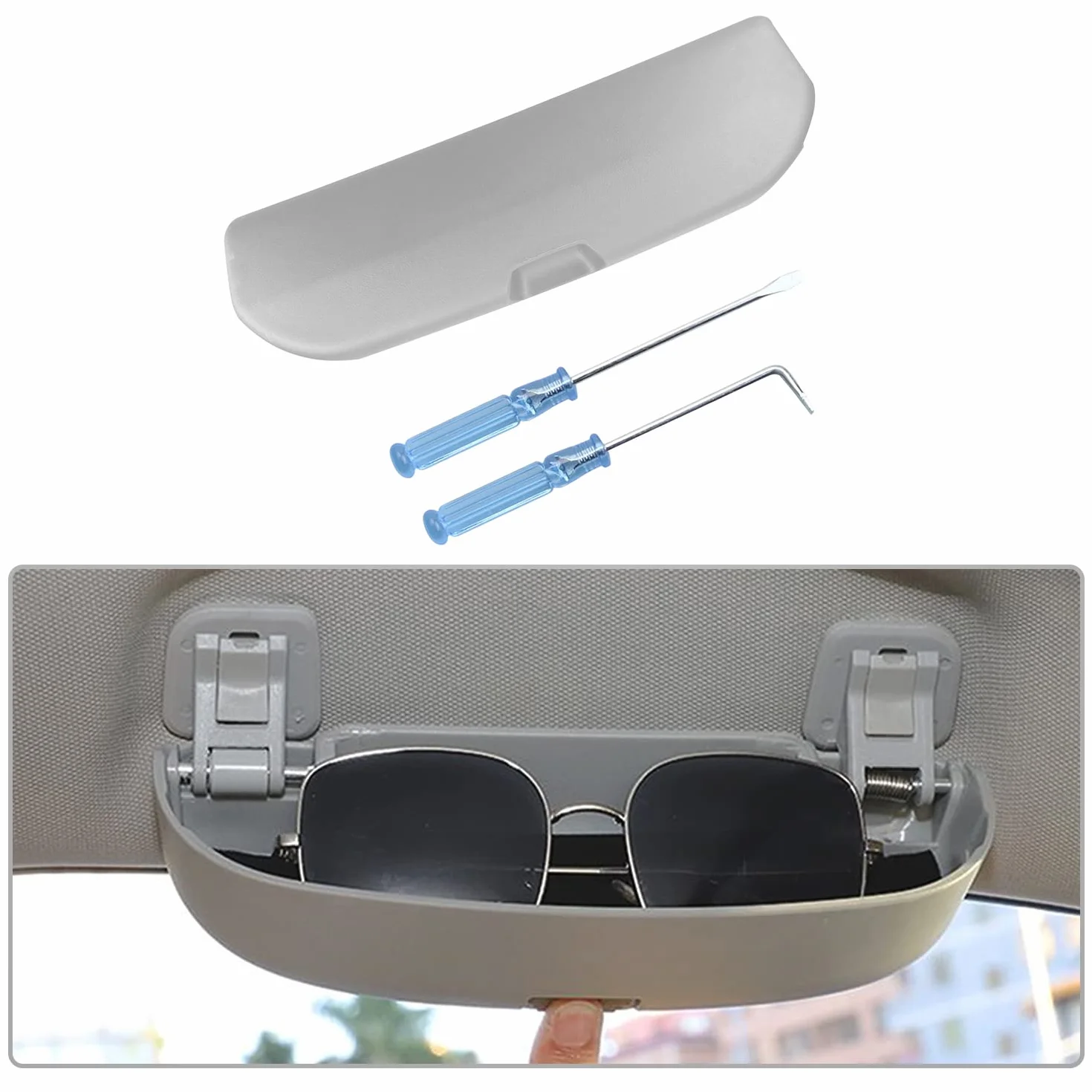 Etui na okulary do Citroen C5 Aircross C4 C5 X 2023-2025 szary
