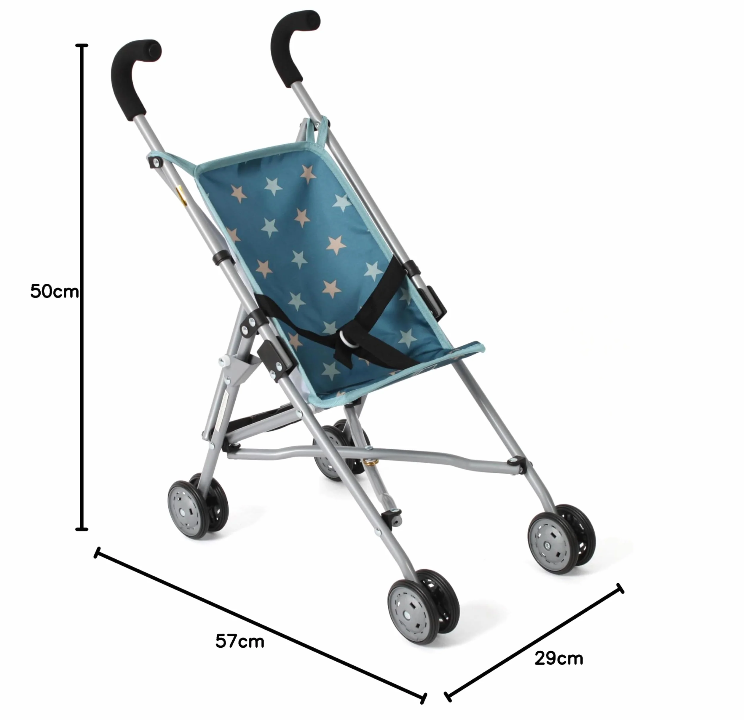 Bayer Chic 2000 - Buggy dla lalek Roma, wózek dla lalek, mini buggy, gwiazdka turkusowa