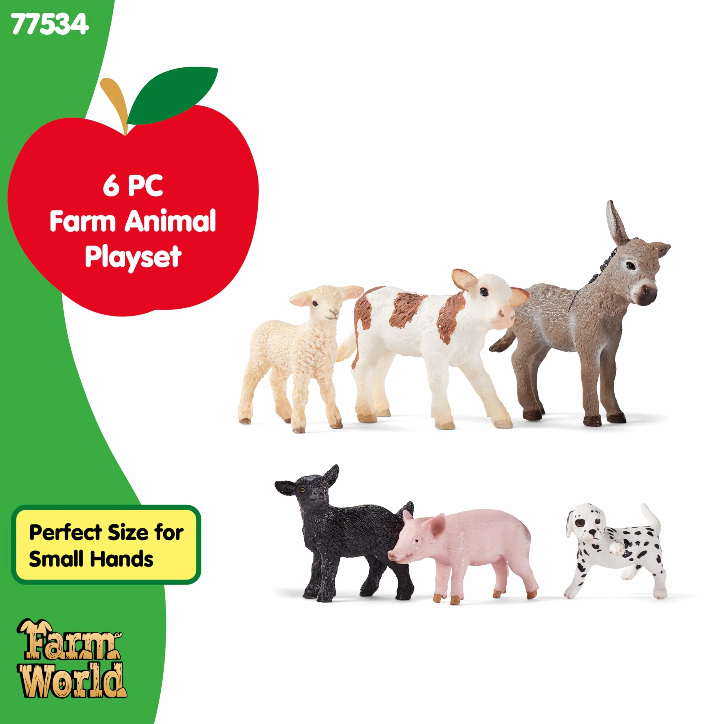 schleich FARM WORLD | Zestaw zwierząt z farmy 77534 z psem, świnią, kozą, owcą i osłem | zabawka farmerska od 3 lat | szczegółowy zestaw 6-częściowy | tylko w Amazon