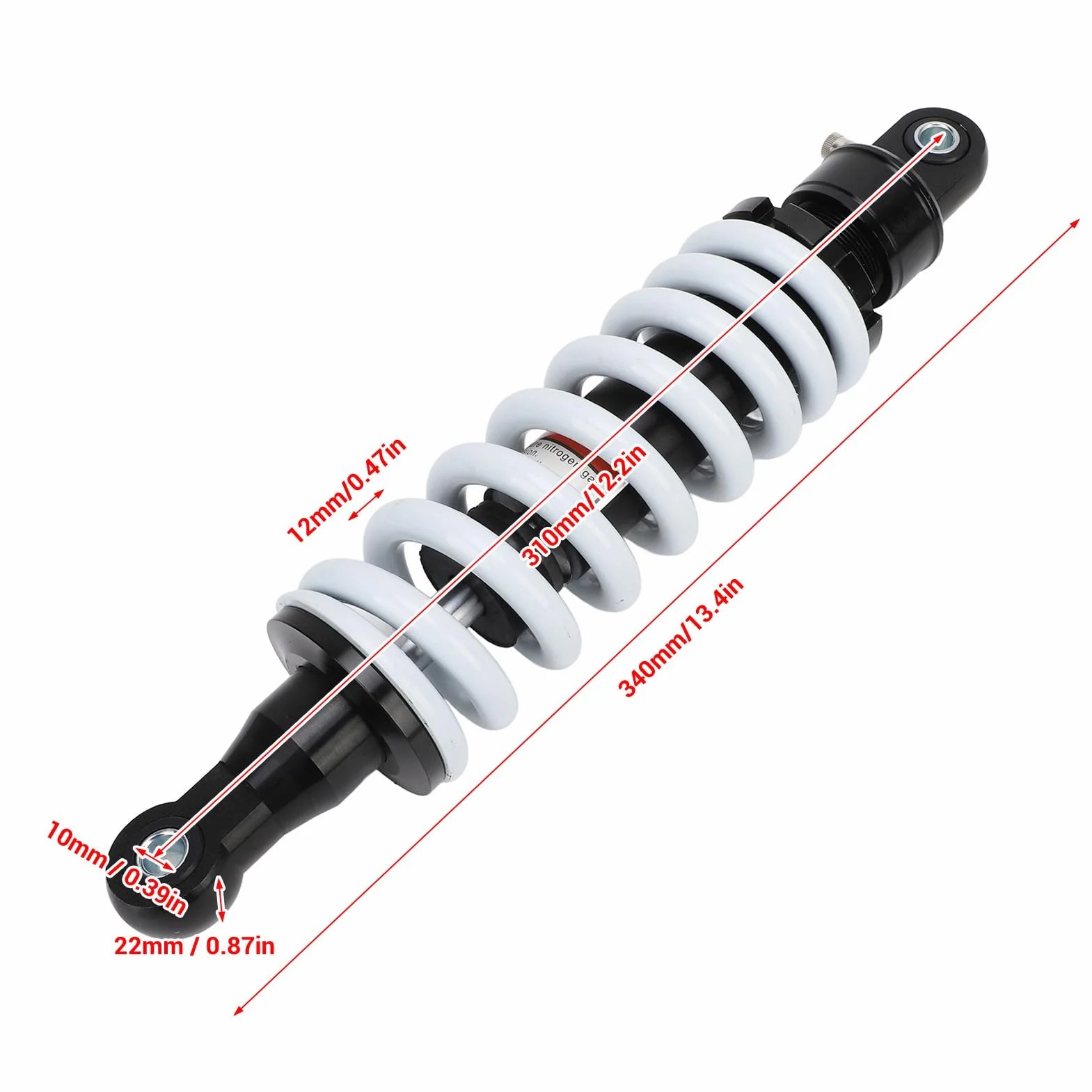 Amortyzator Motocyklowy Tylny 310mm 10mm Stop Aluminium CNC do Dirt Pitbike ATV